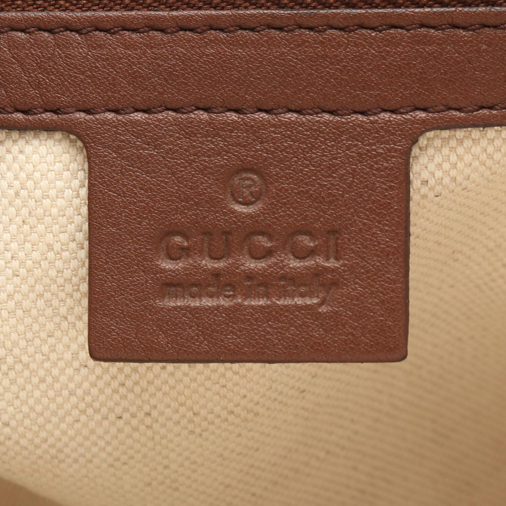 Gucci Brown Leather Briefcase Handbag (Pre-Owned)