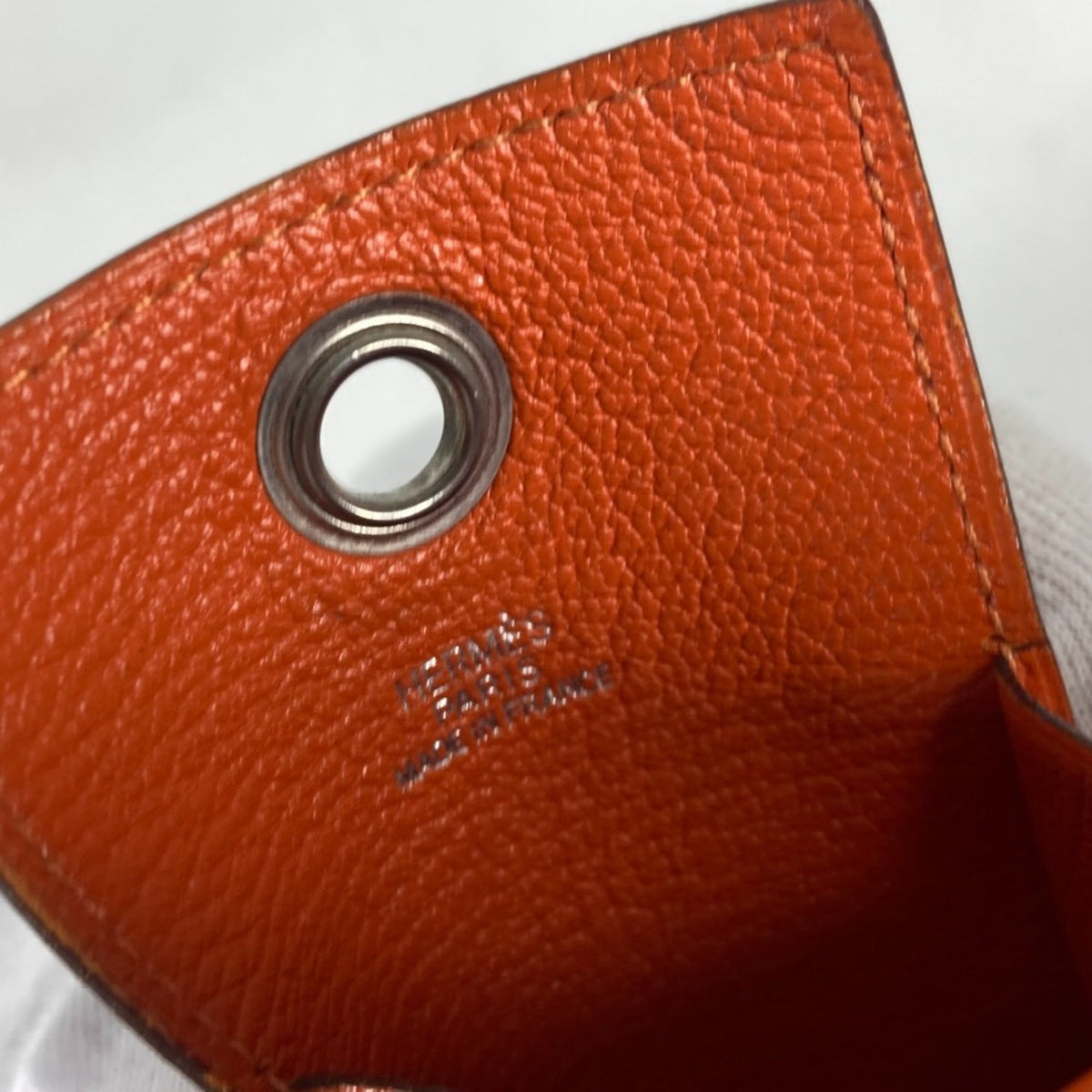 Hermes Orange Leather Pouch (Pre-Owned)