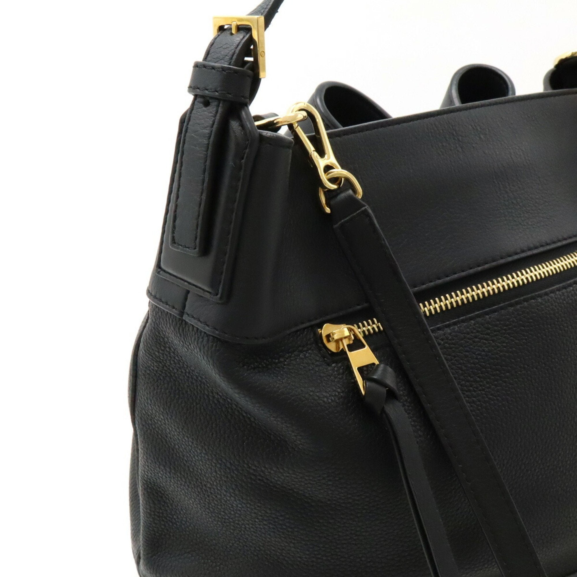 Loewe Black Leather Handbag Shoulder Bag (Pre-Owned)