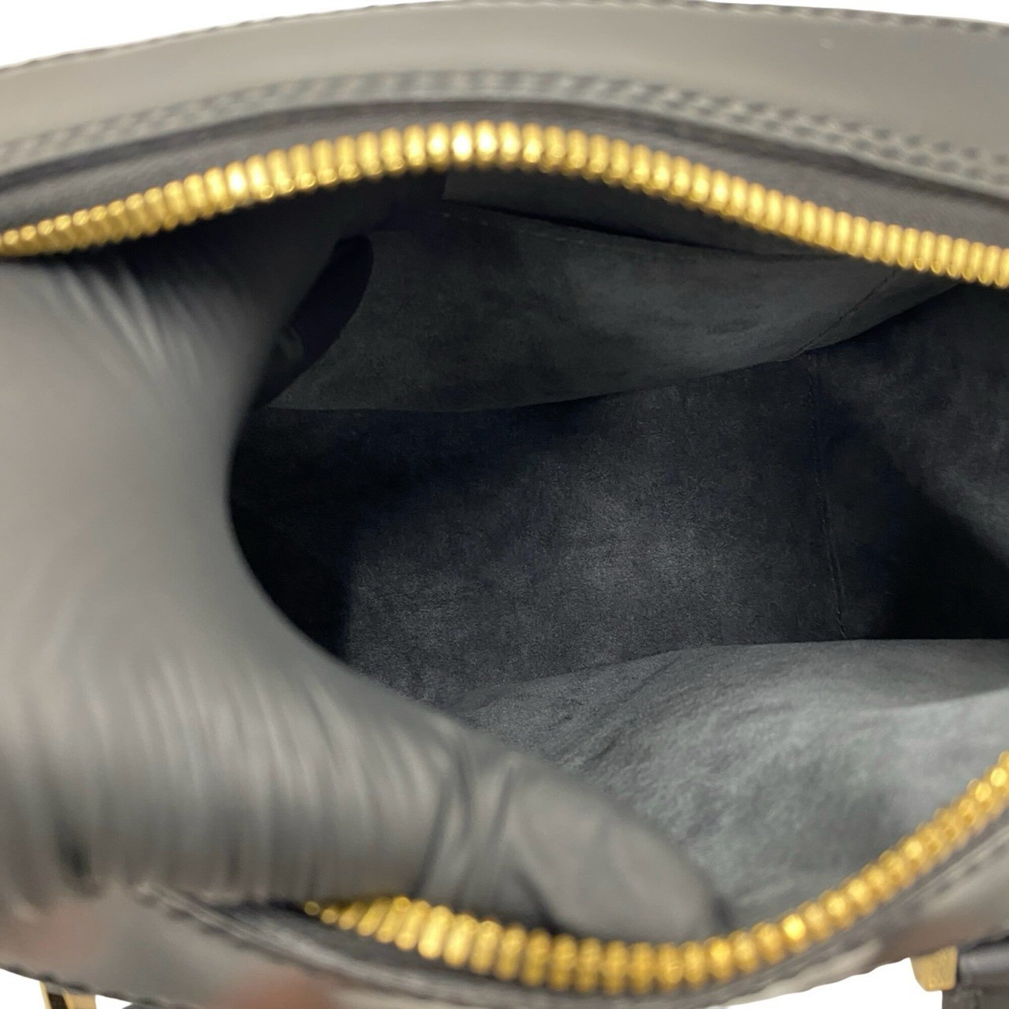Louis Vuitton Black Leather Boston Bag Handbag (Pre-Owned)