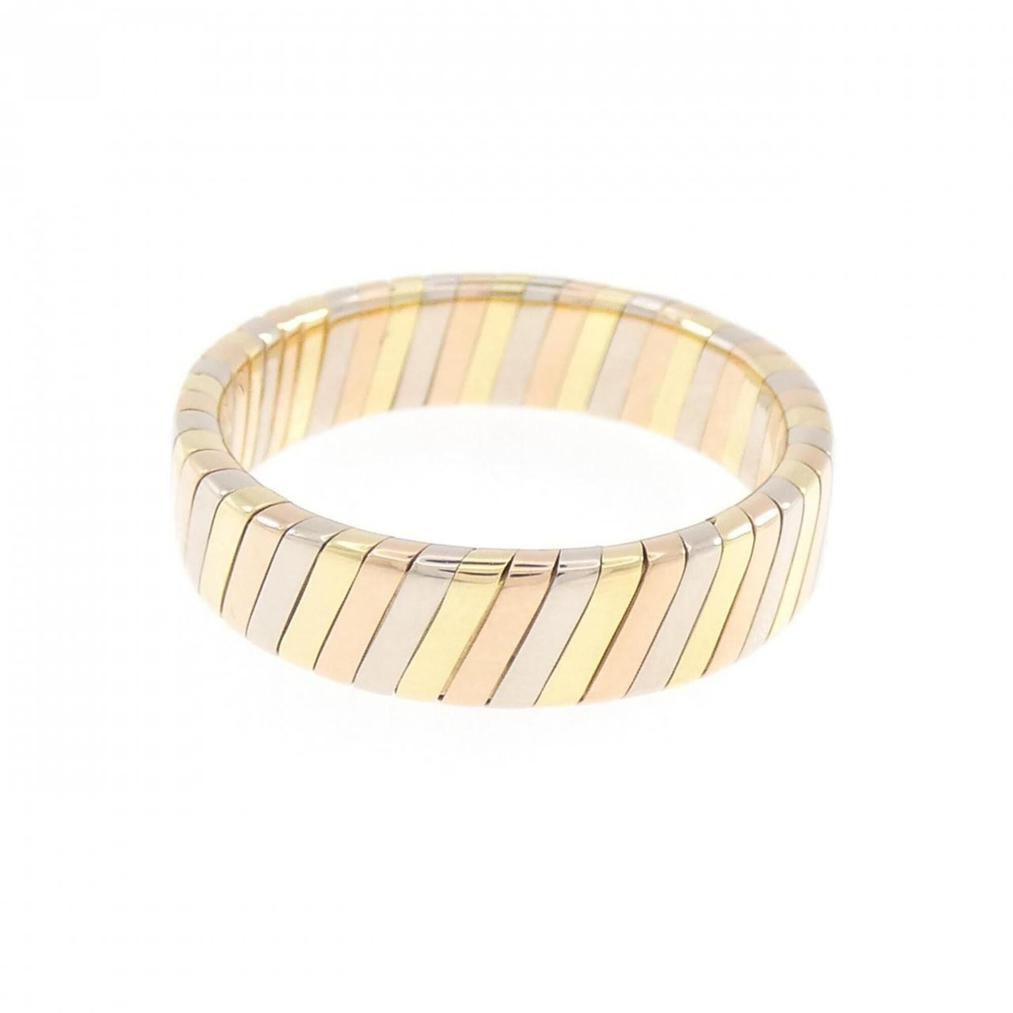 Bvlgari Yellow Gold (18K) Pink Gold (18K) White Gold (18K) Band Ring (Pre-Owned)