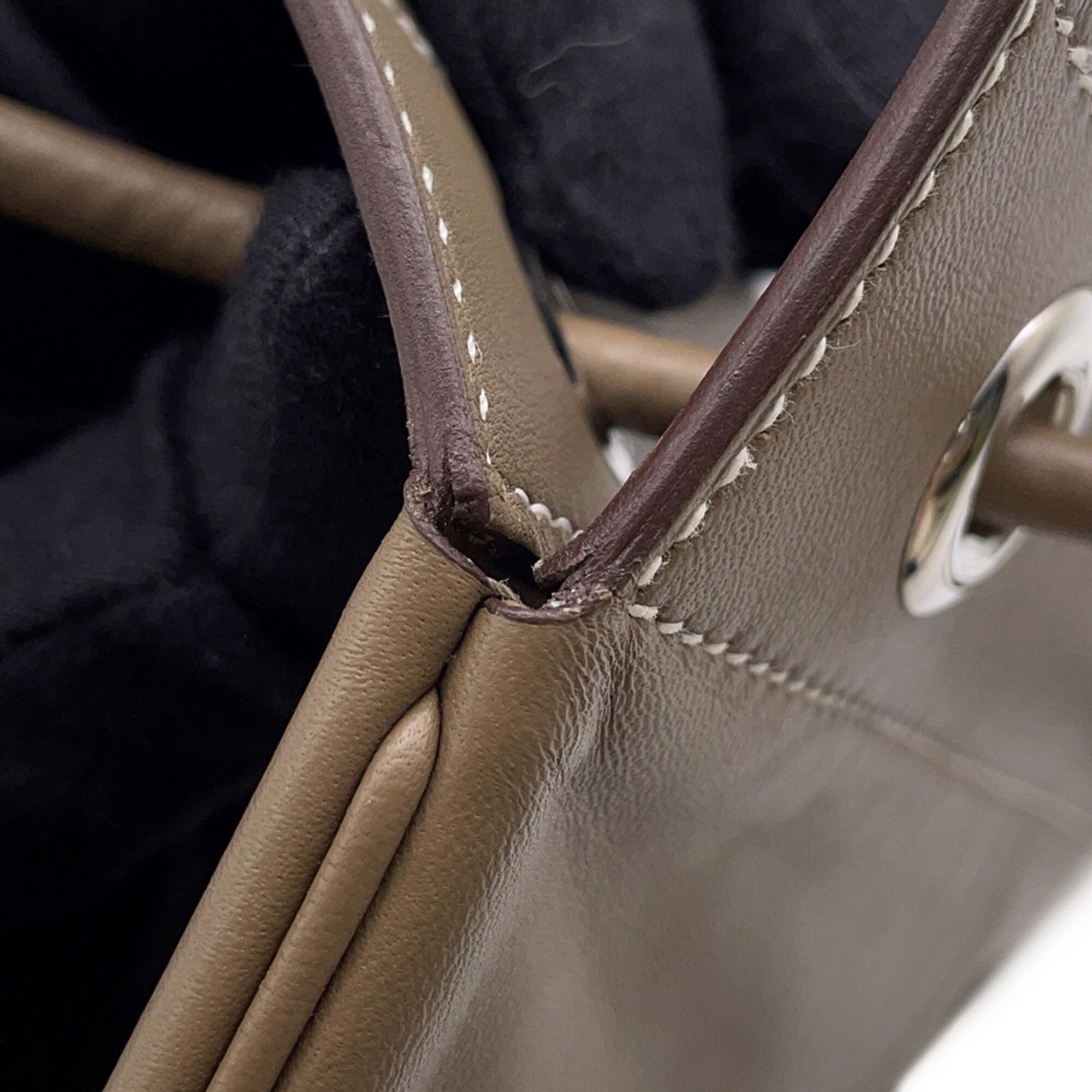Hermes Etoupe Gray Swift Leather Shoulder Bag (Pre-Owned)