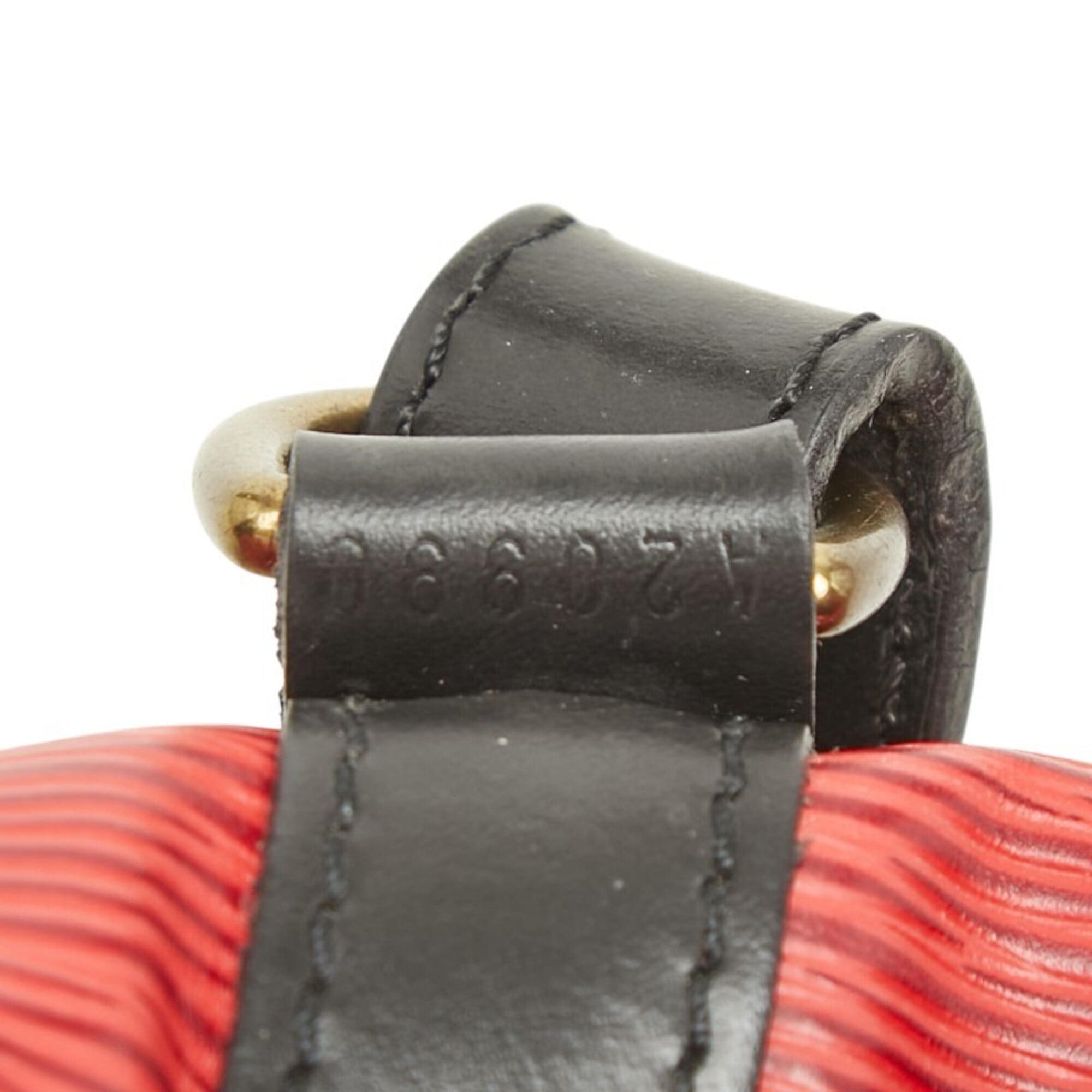 Louis Vuitton Castilian Red Noir Leather Shoulder Bag (Pre-Owned)