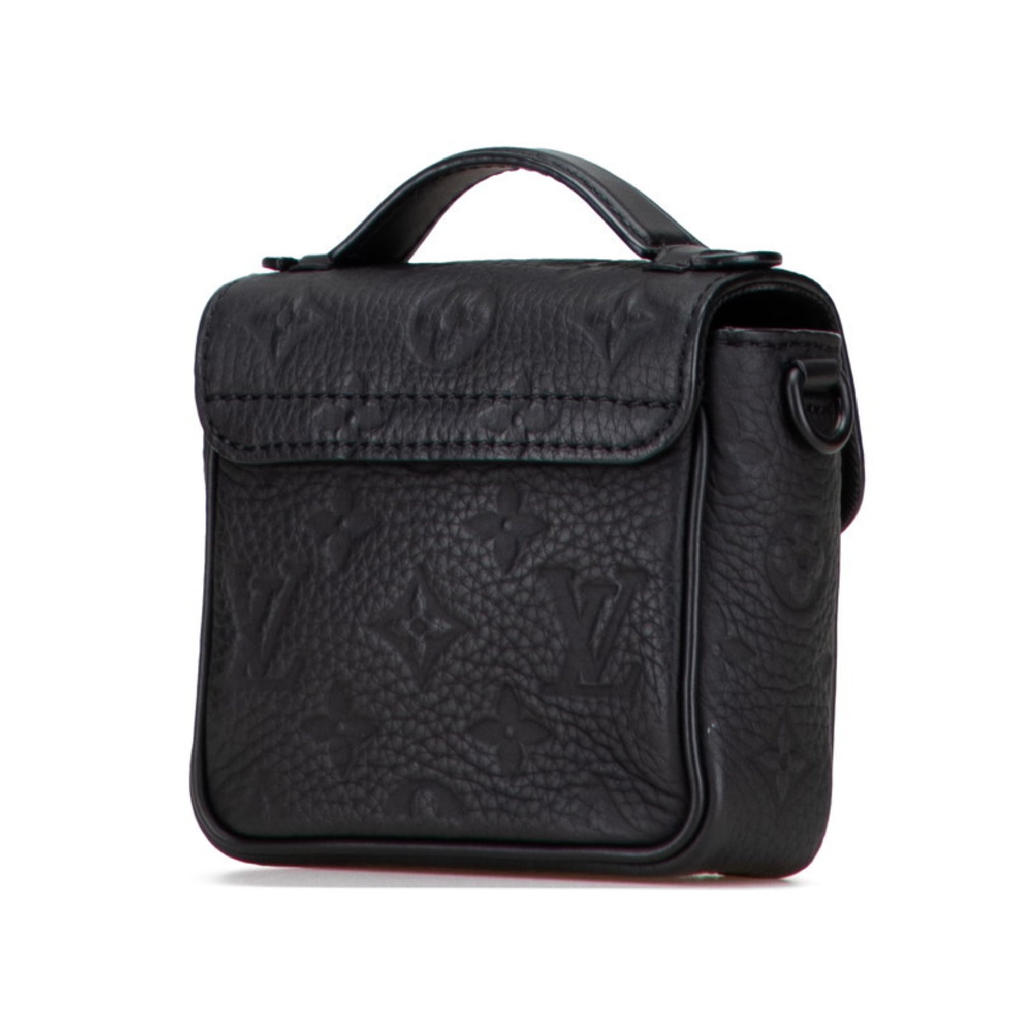 Louis Vuitton Taurillon Black Leather Handbag Shoulder Bag (Pre-Owned)