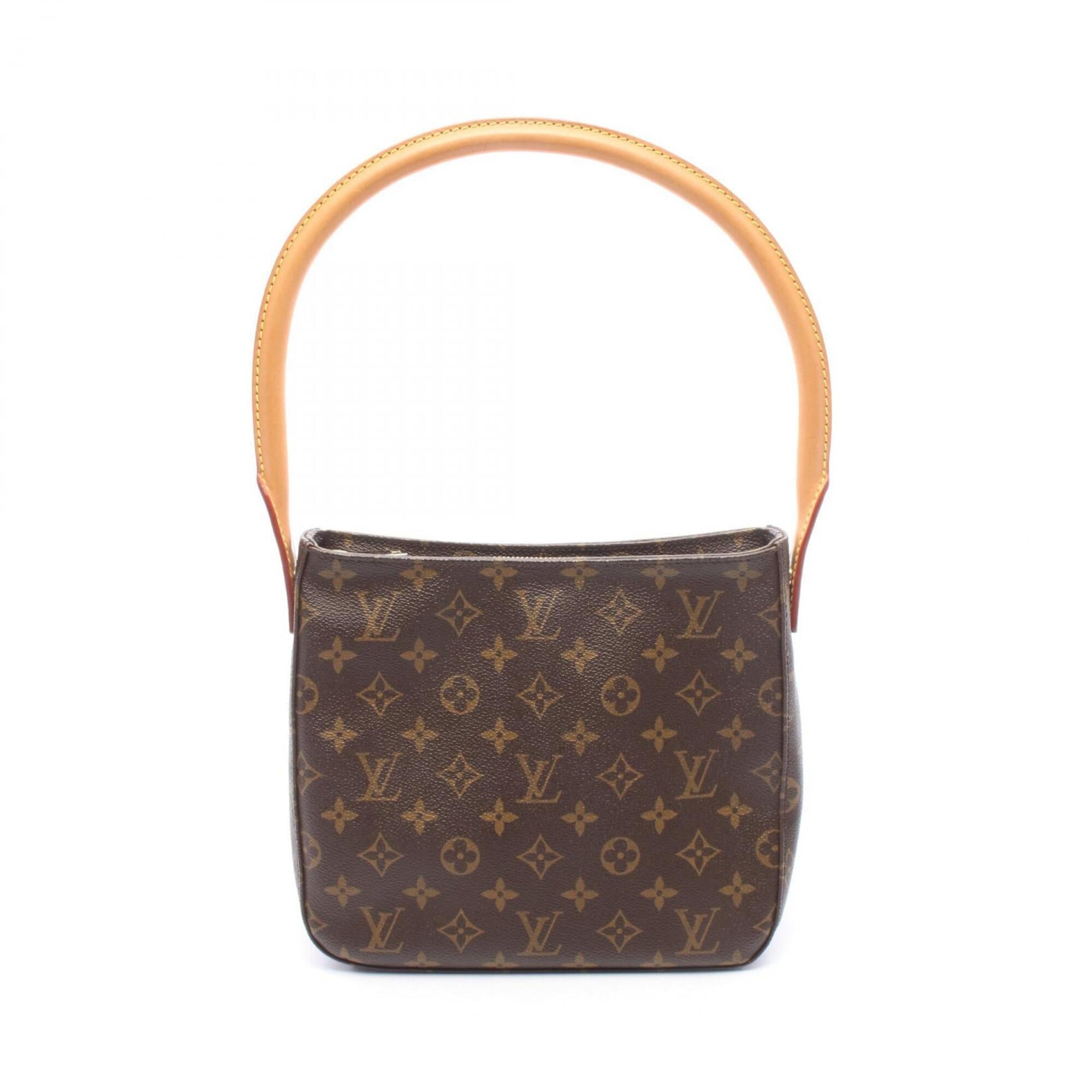 Louis Vuitton Brown Monogram Coated Canvas Leather Handbag Shoulder Bag (Pre-Owned)