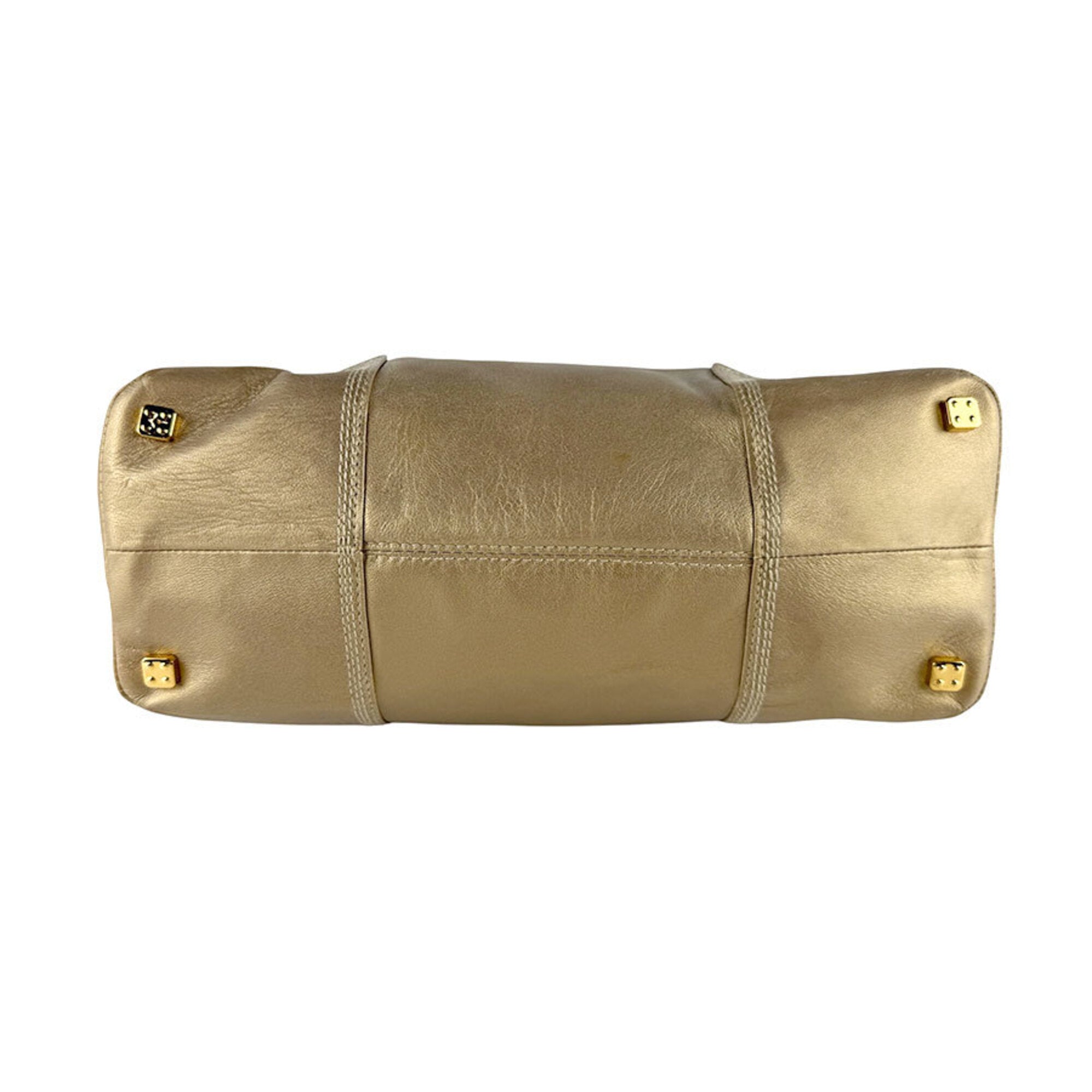 Loewe Gold Leather Handbag (Pre-Owned)