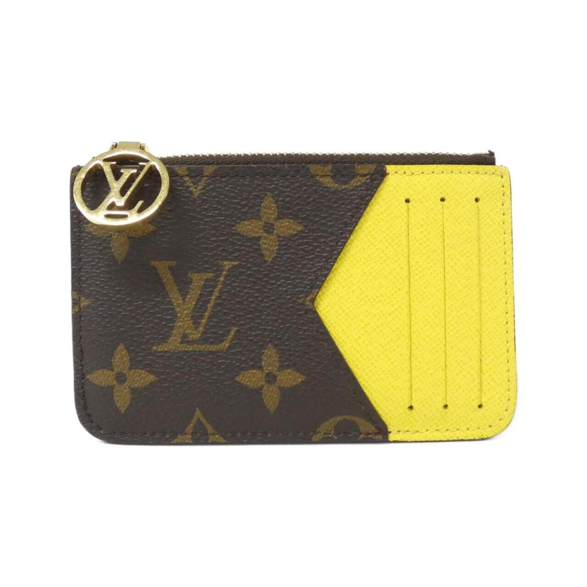 Louis Vuitton Jaune Marron Monogram Monogram Coin Purse/Coin Case (Pre-Owned)