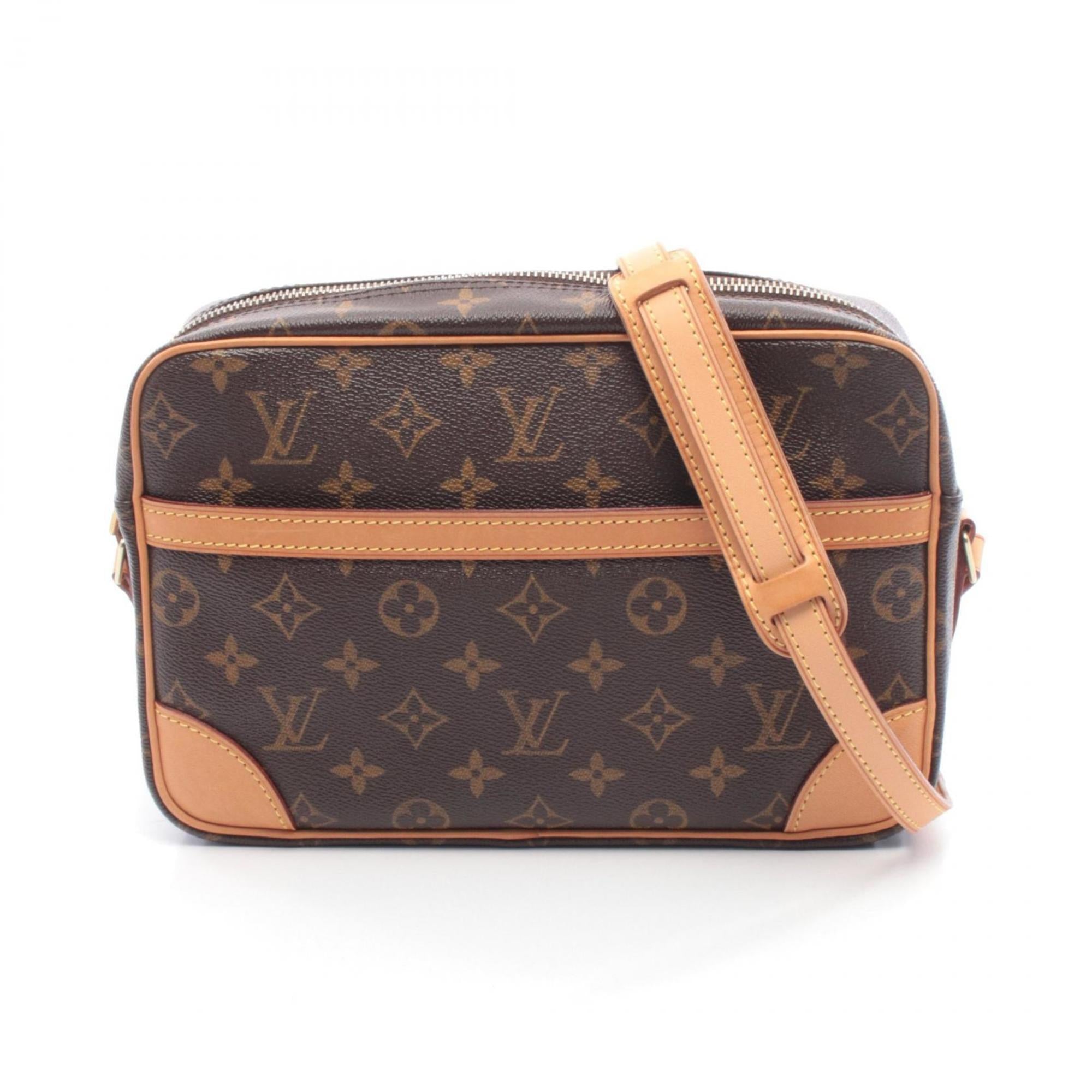 Louis Vuitton Brown Monogram Coated Canvas Leather Handbag Shoulder Bag (Pre-Owned)