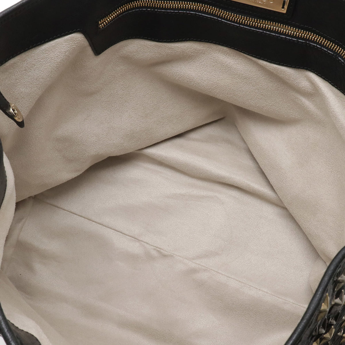 Jimmy Choo Black Leather Shoulder Bag Tote Bag (Pre-Owned)