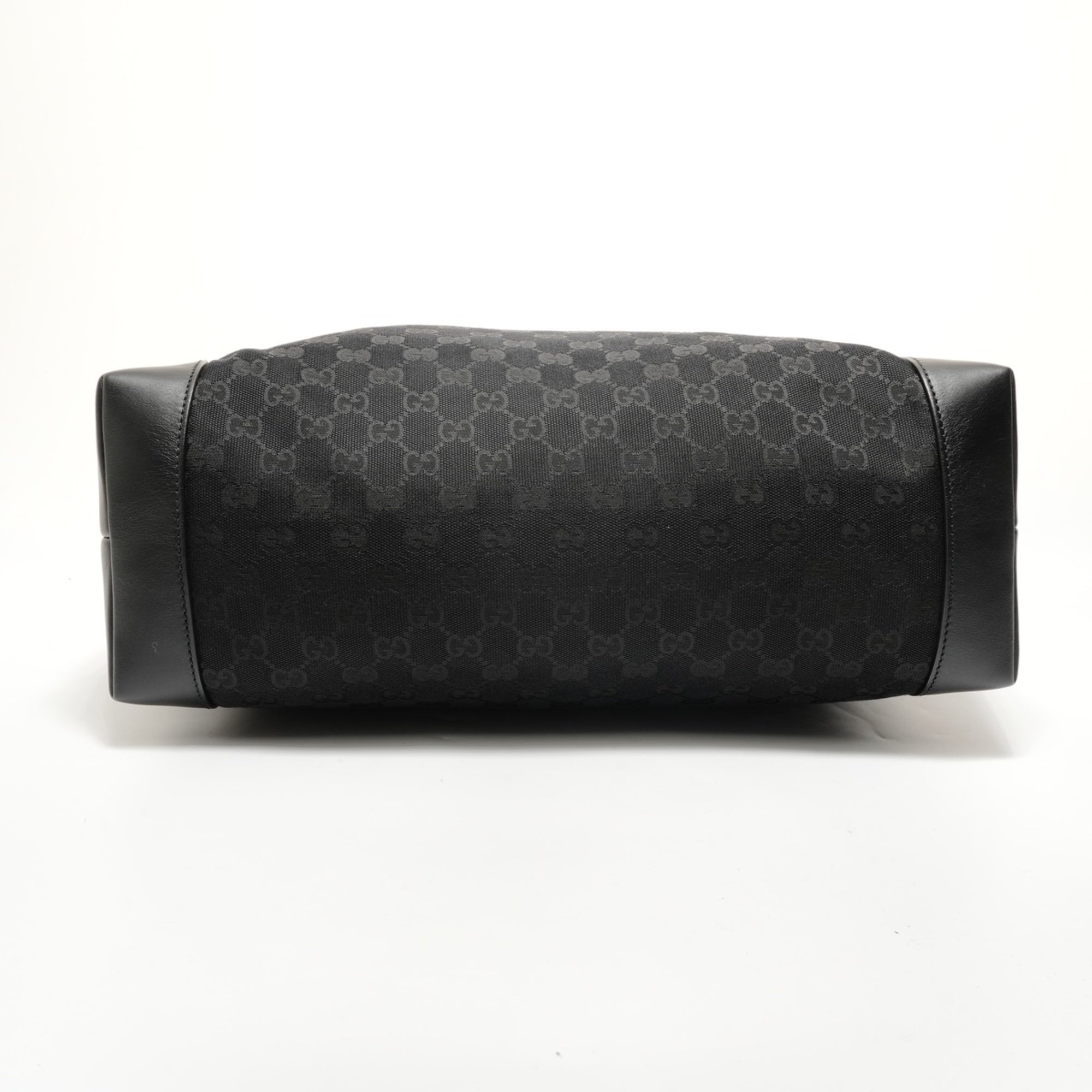 Gucci Gg Canvas Black Gg Canvas Tote Bag (Pre-Owned)