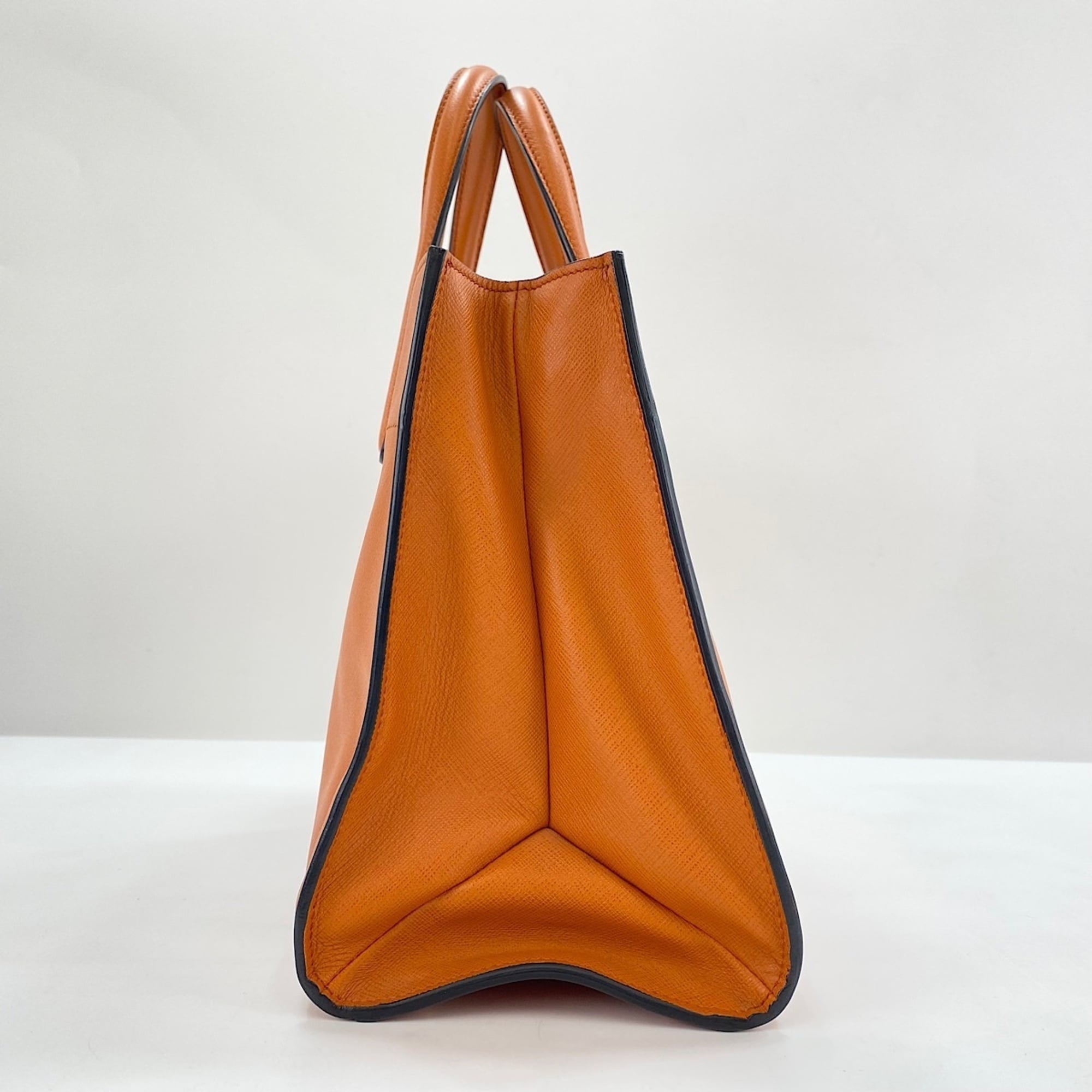 Prada Orange Leather Handbag (Pre-Owned)