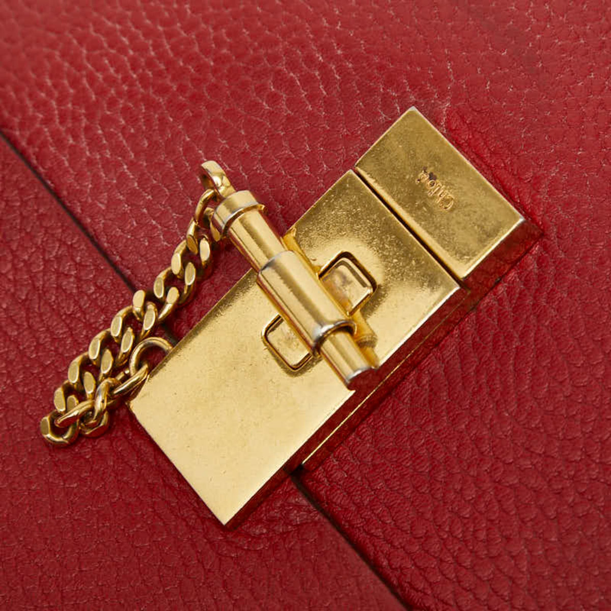 Chloé Red Color Leather Shoulder Bag (Pre-Owned)