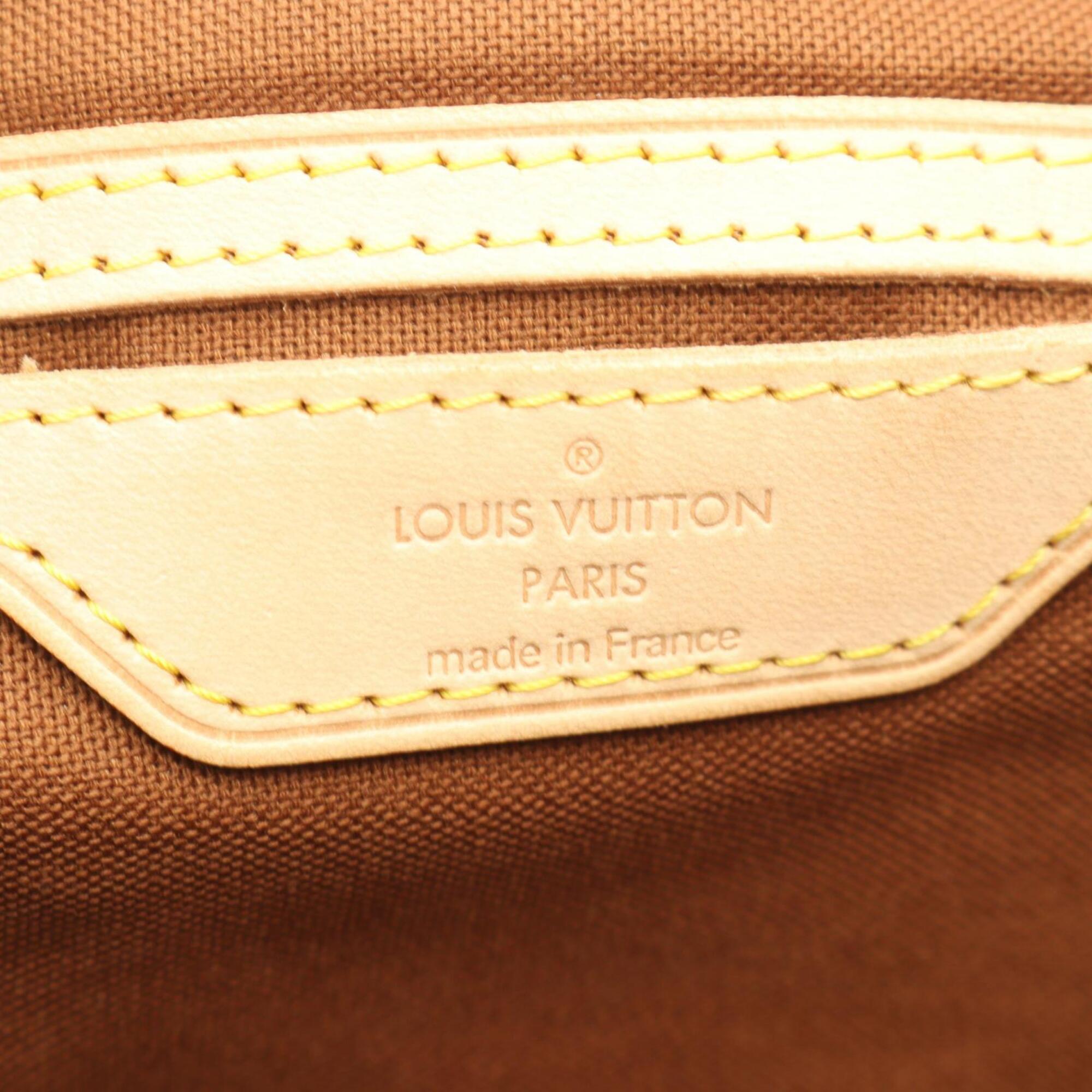 Louis Vuitton Monogram Brown Coated Canvas Leather Handbag Shoulder Bag (Pre-Owned)