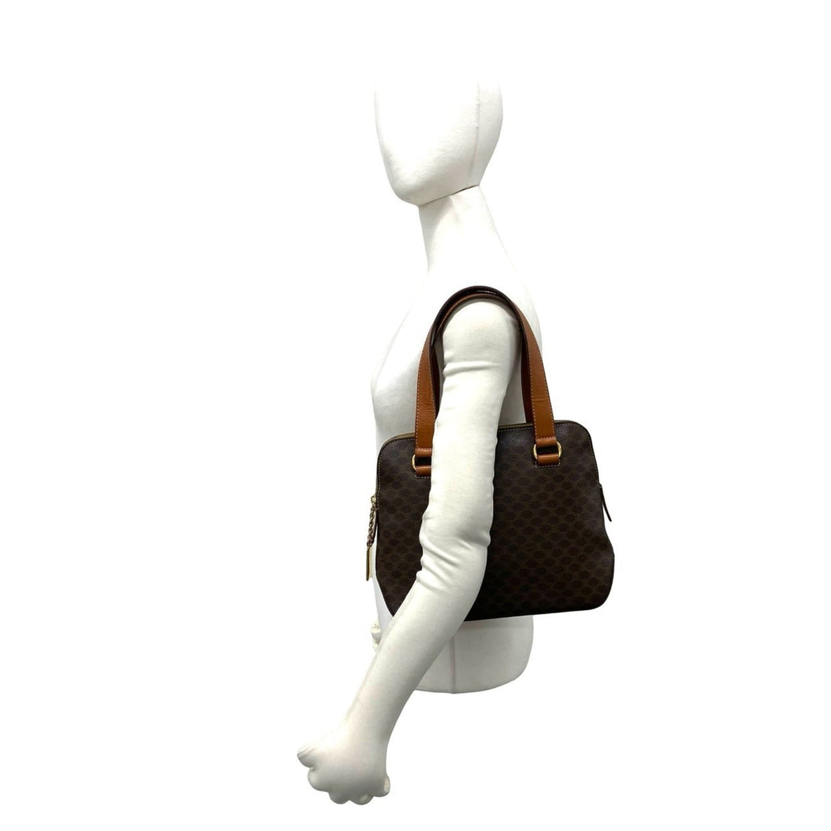 Celine Brown Leather Pvc Handbag Tote Bag (Pre-Owned)