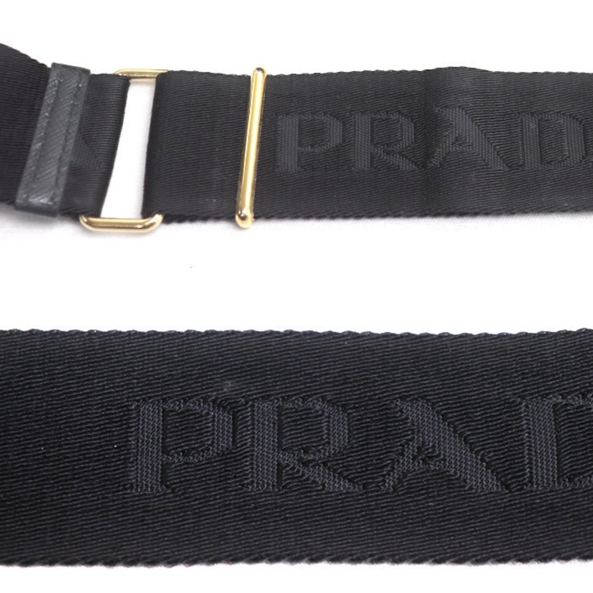Prada Black Leather Pouch Shoulder Bag (Pre-Owned)
