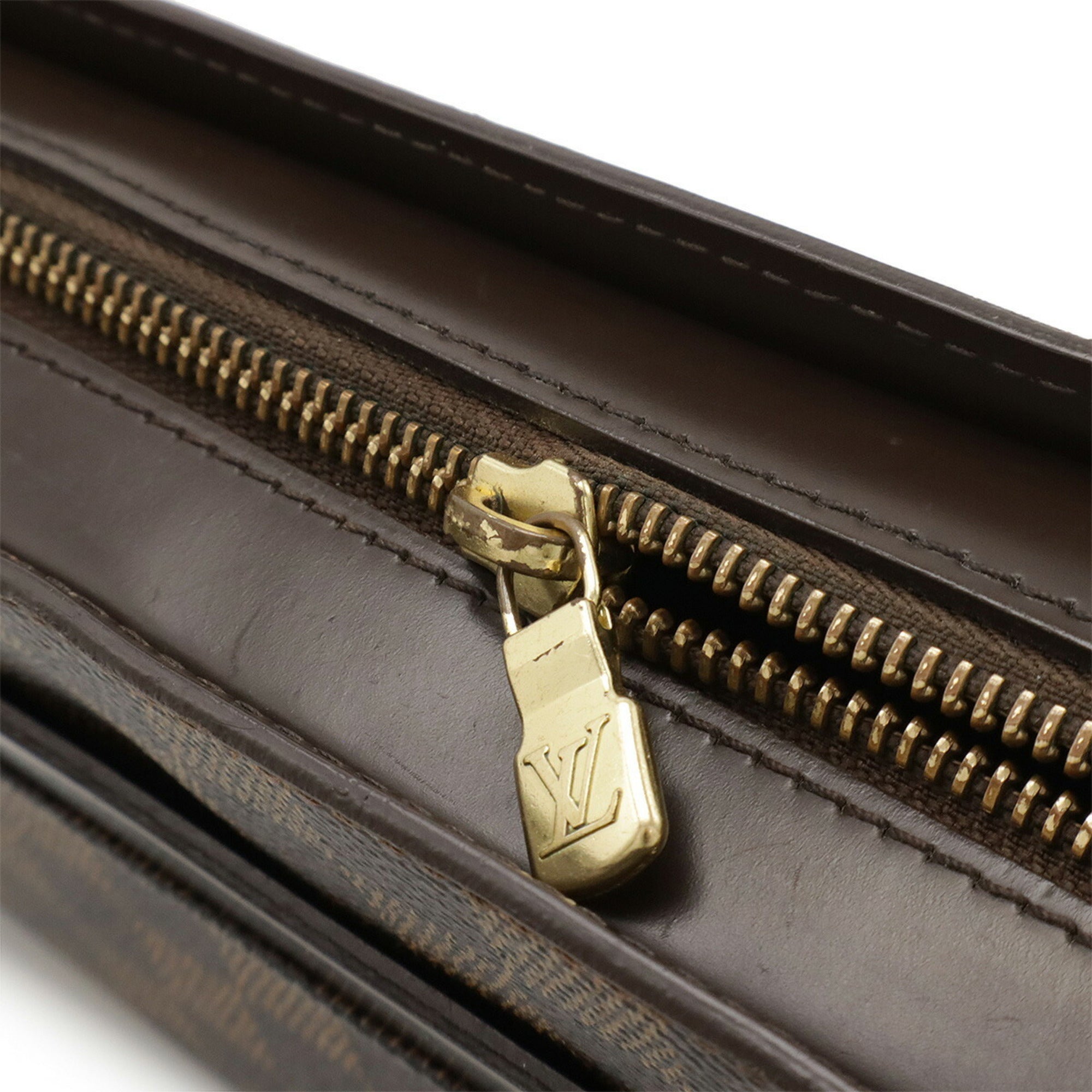 Louis Vuitton Brown Damier Canvas Damier Canvas Clutch Bag Pouch (Pre-Owned)