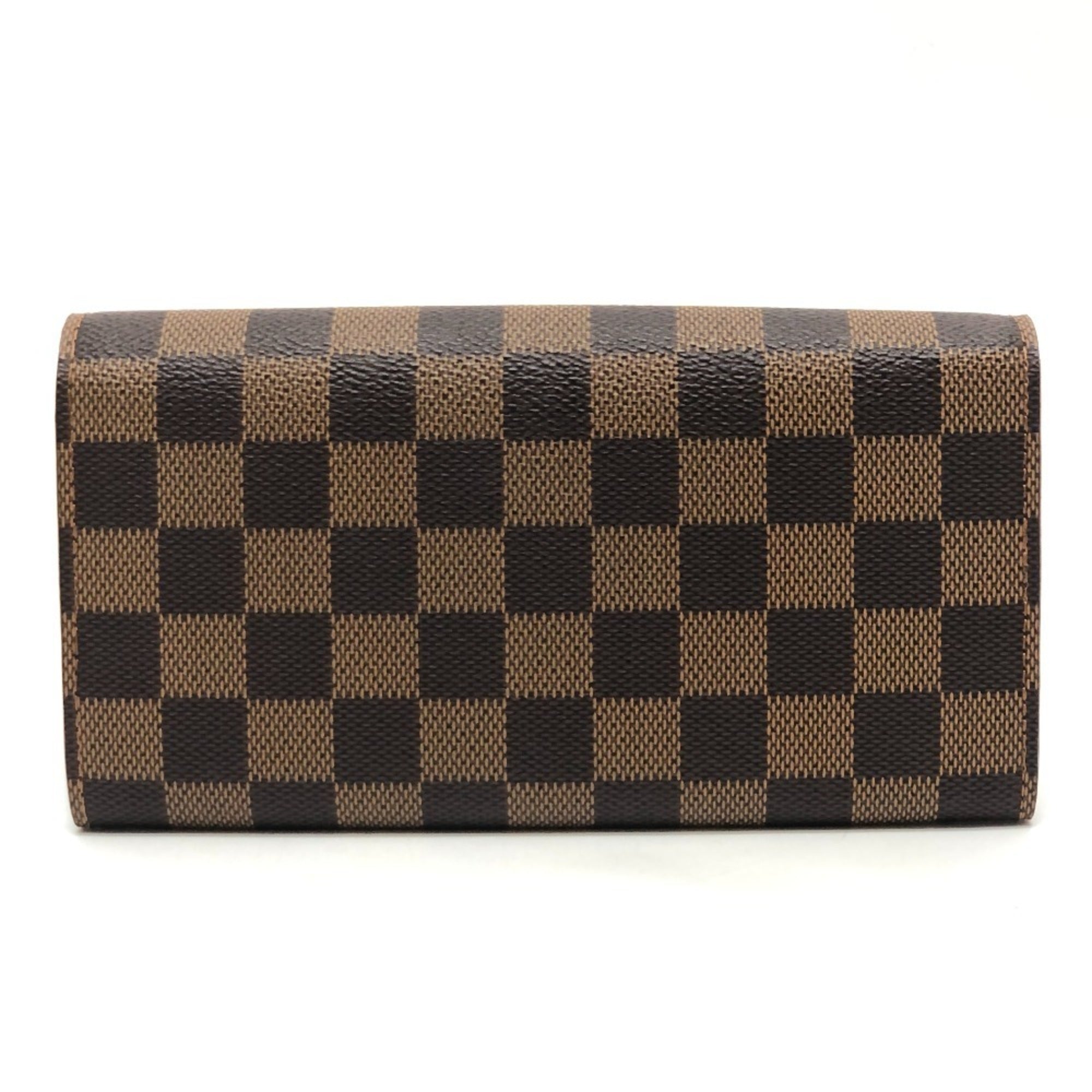 Louis Vuitton Damier Brown Ebene Damier Canvas Long Wallet (Bi-Fold) (Pre-Owned)