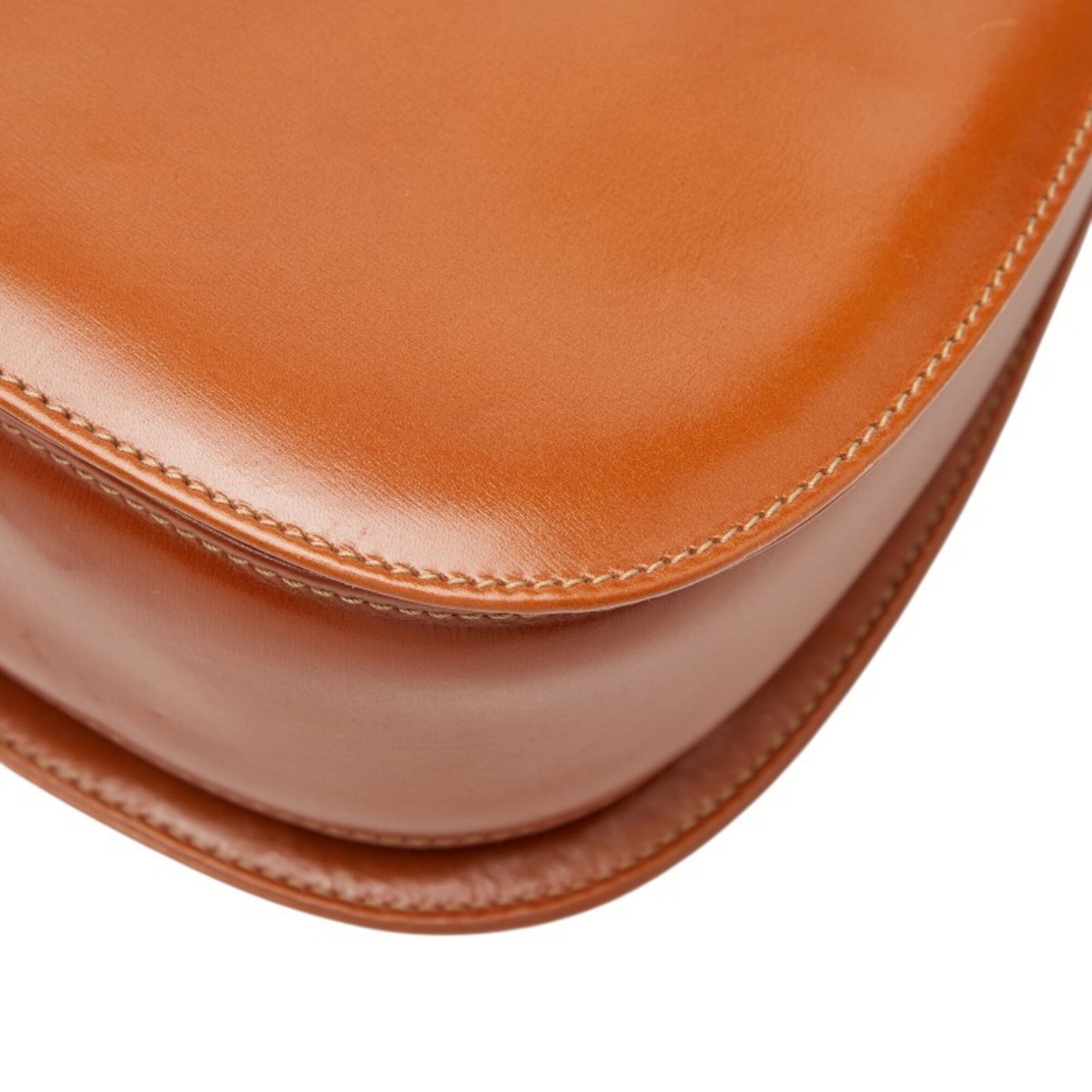 Gucci Brown Leather Handbag Shoulder Bag (Pre-Owned)