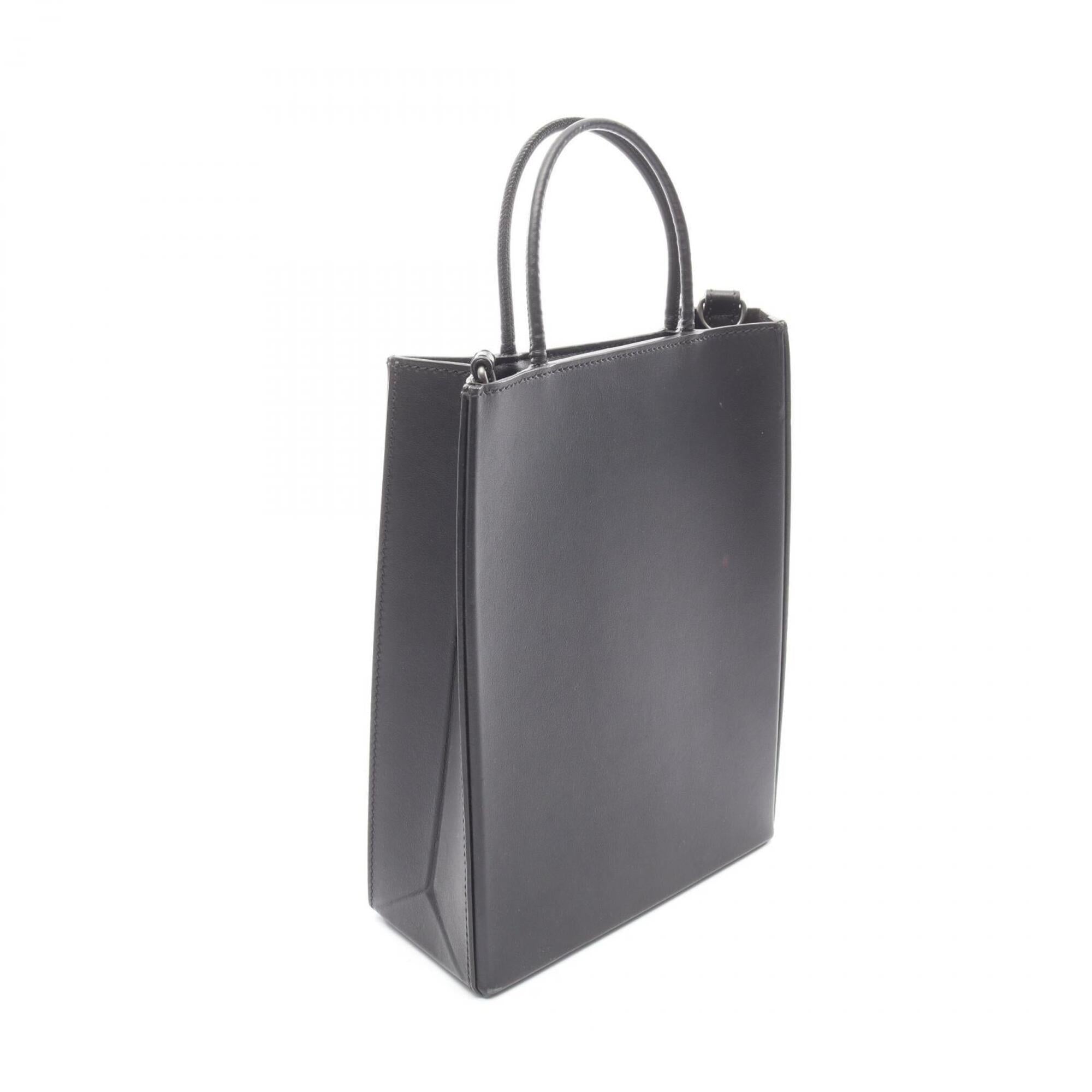 Fendi Black Leather Handbag Shopping Bag (Pre-Owned)