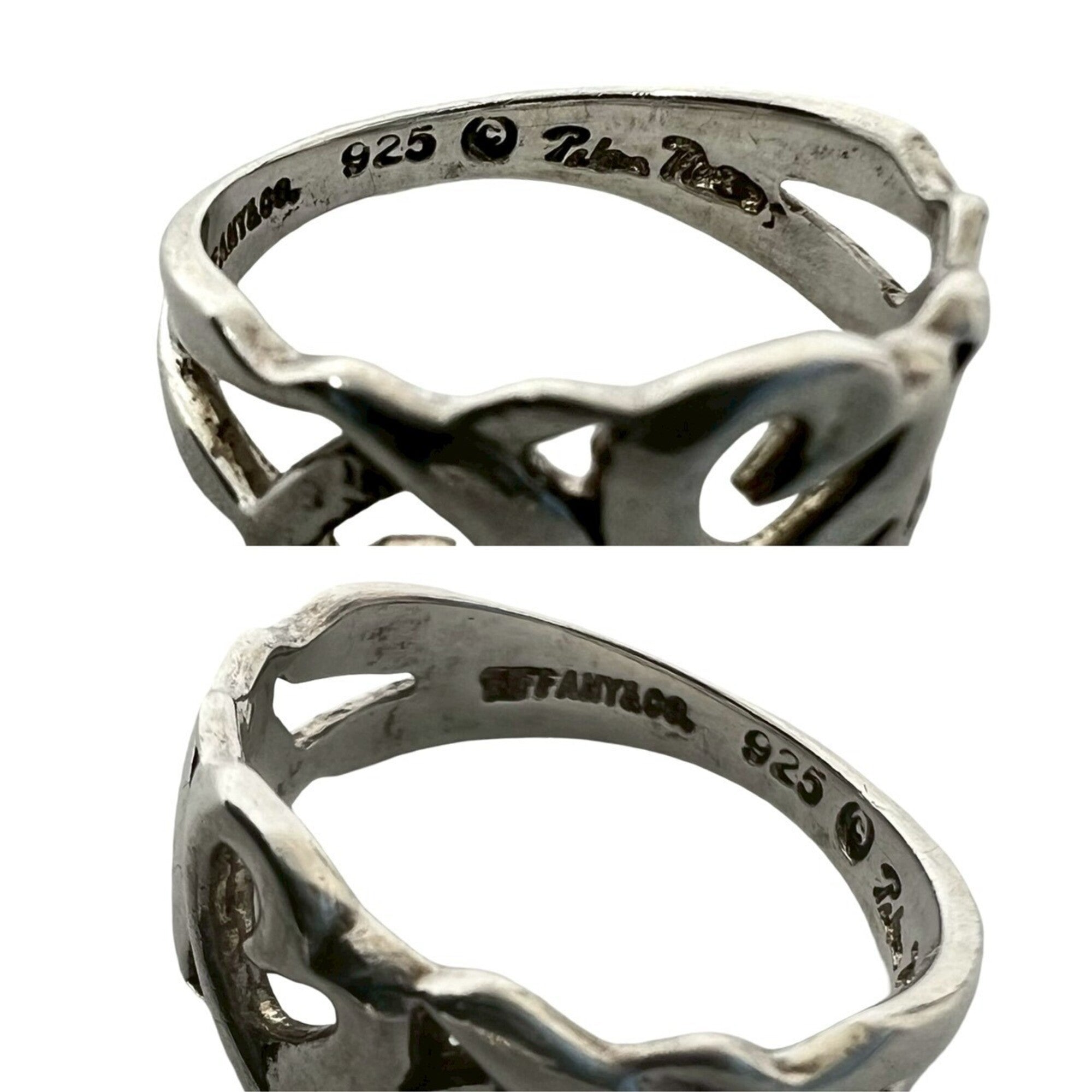 Tiffany Silver Silver 925 Band Ring (Pre-Owned)
