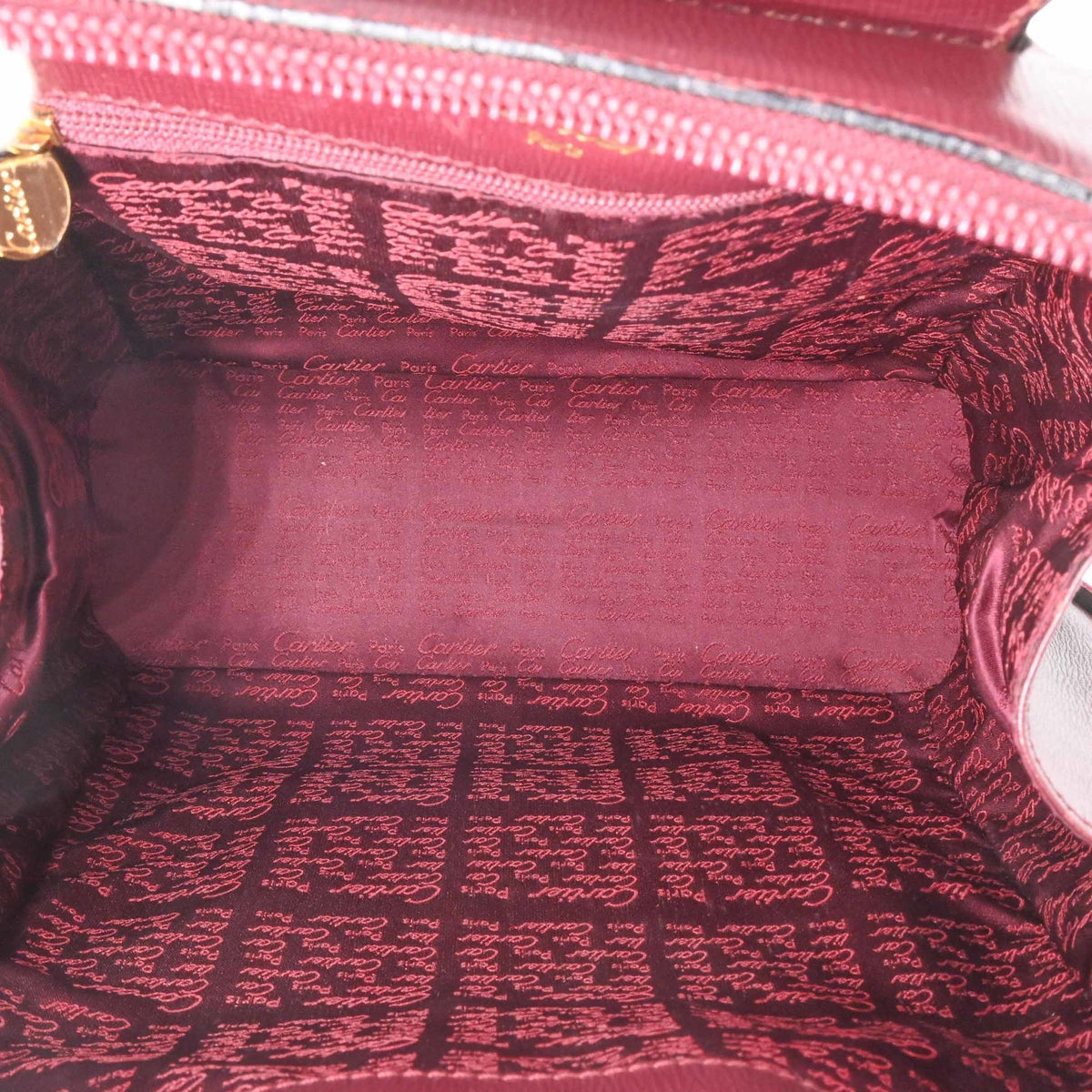 Cartier Bordeaux Leather Backpack (Pre-Owned)