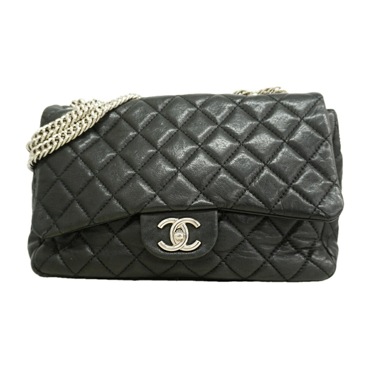 Chanel Black Leather Shoulder Bag (Pre-Owned)