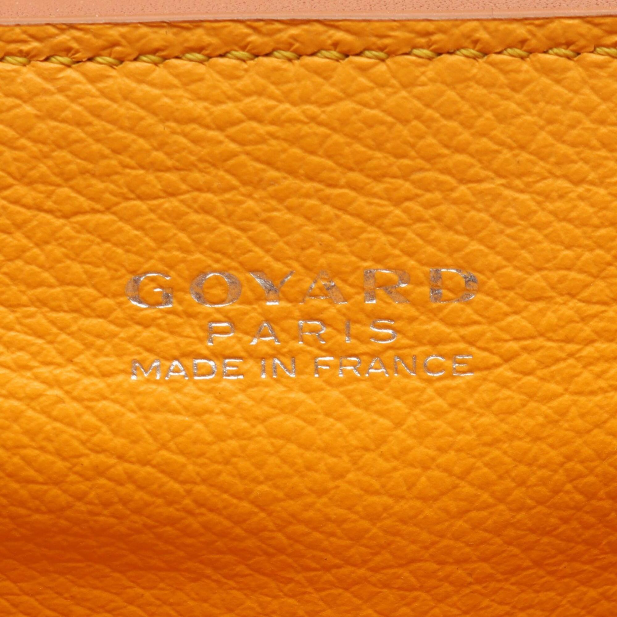 Goyard Black Brown Coated Canvas Leather Handbag (Pre-Owned)