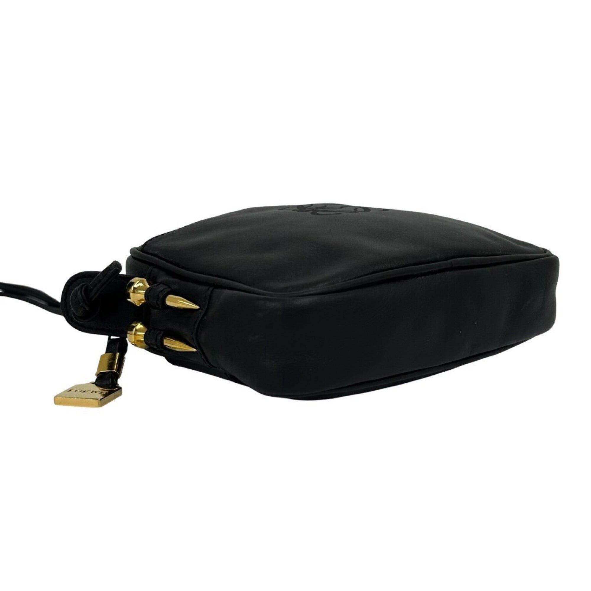 Loewe Black Leather Pochette Shoulder Bag (Pre-Owned)