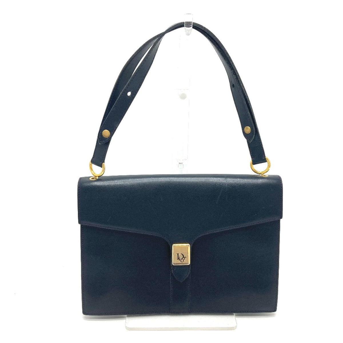 Christian Dior Navy Leather Shoulder Bag (Pre-Owned)