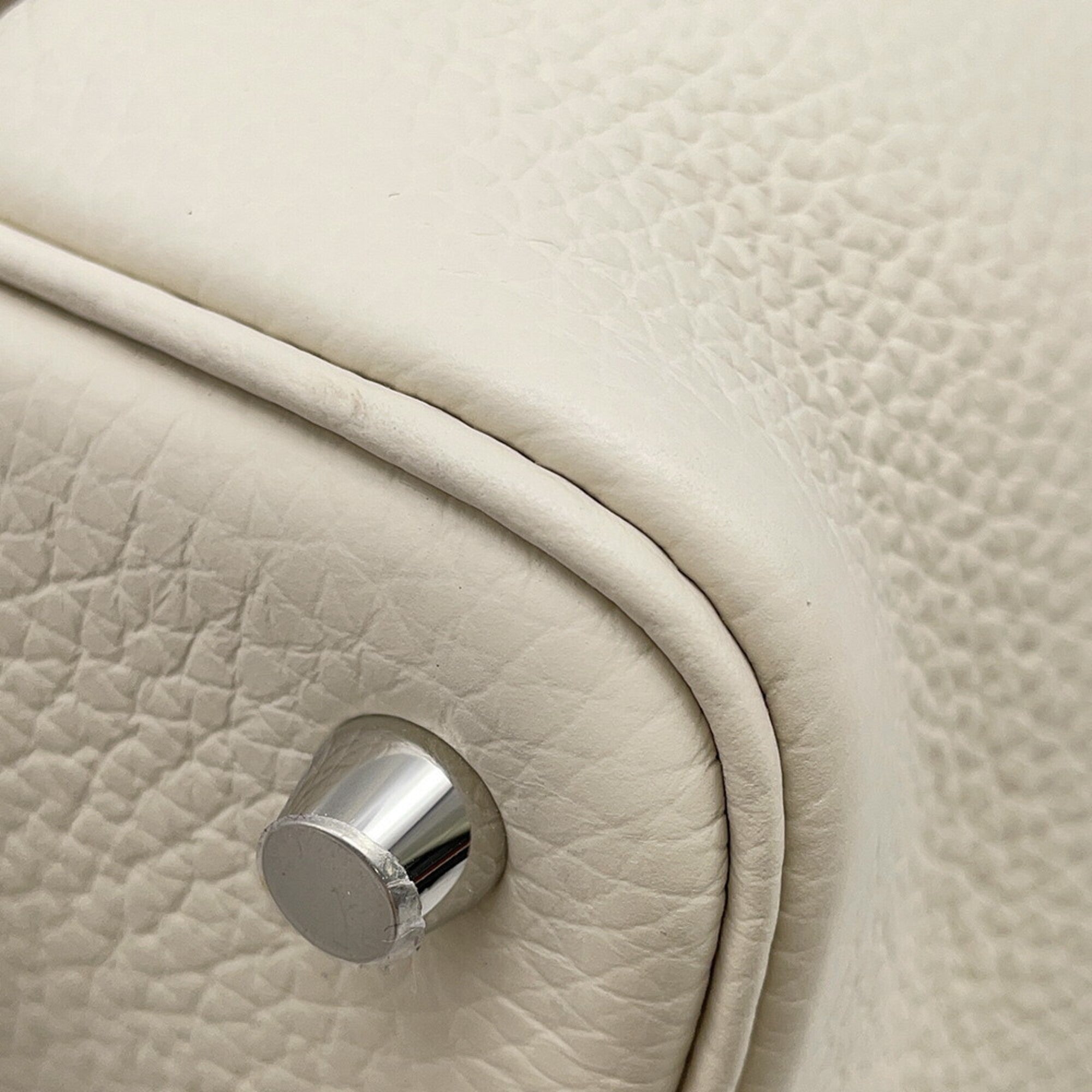 Hermes Picotin Silver Taurillon Clemence Leather Handbag Tote Bag (Pre-Owned)