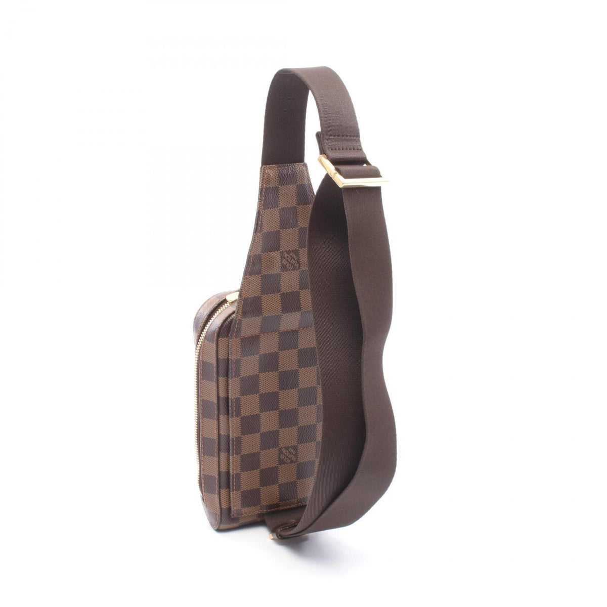 Louis Vuitton Brown Coated Canvas Leather Fanny Pack Sling Bag (Pre-Owned)