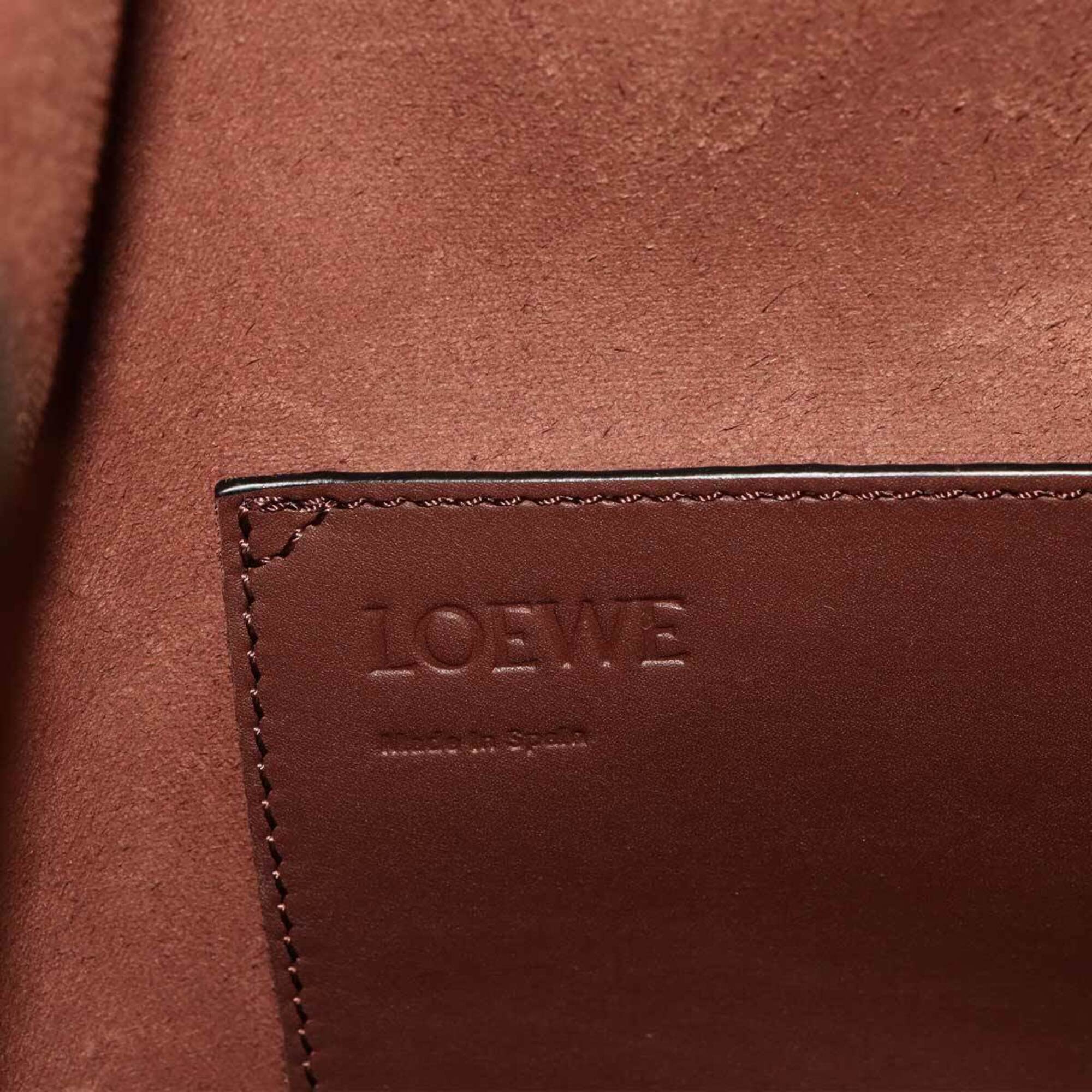 Loewe Brown Leather Handbag Shoulder Bag (Pre-Owned)