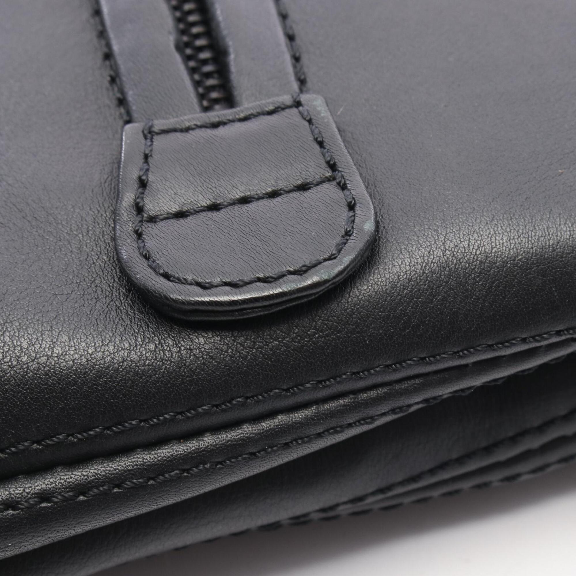Chanel Black Leather Handbag Tote Bag (Pre-Owned)