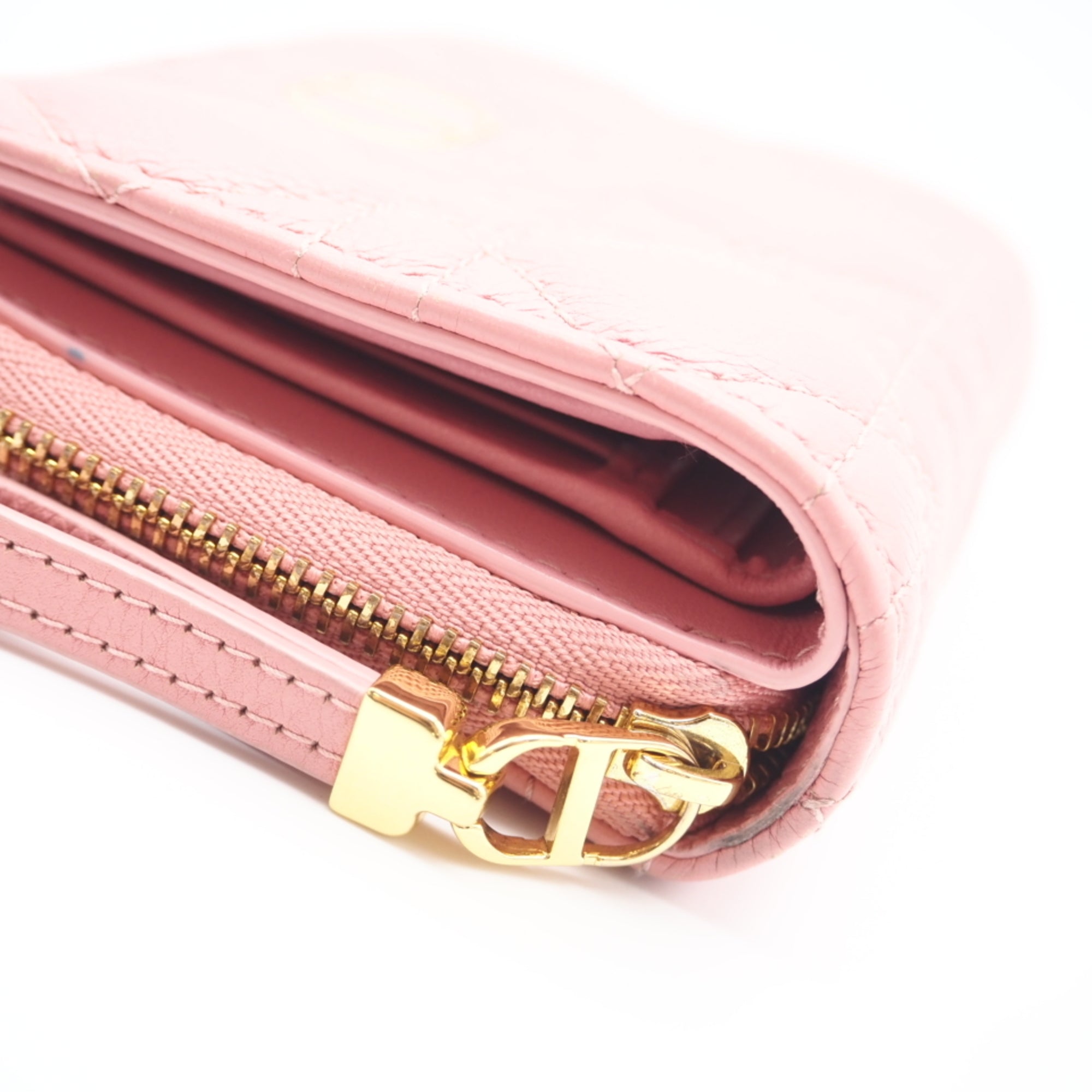 Christian Dior Pink Leather Wallet (Bi-Fold) (Pre-Owned)