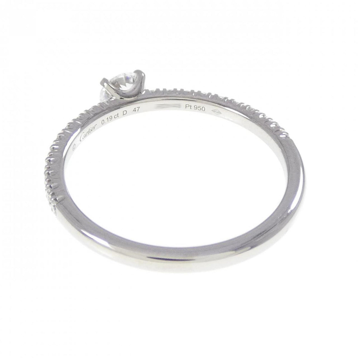 Cartier Platinum Platinum 950 Band Ring (Pre-Owned)