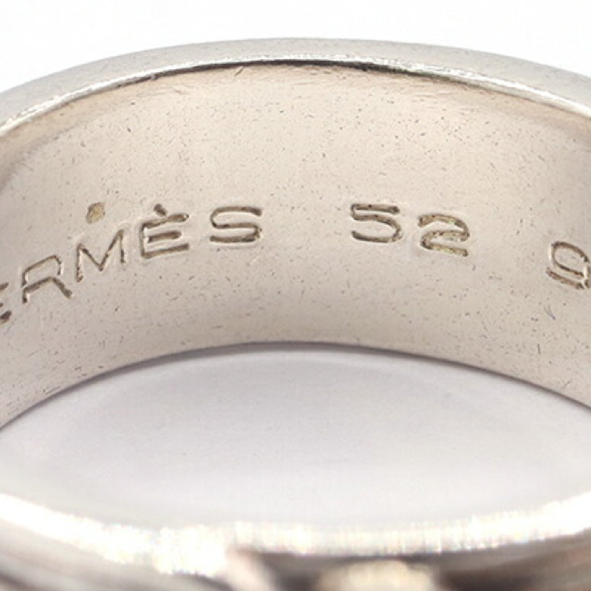 Hermes Yellow Gold (18K) Sterling Silver 925 Band Ring (Pre-Owned)