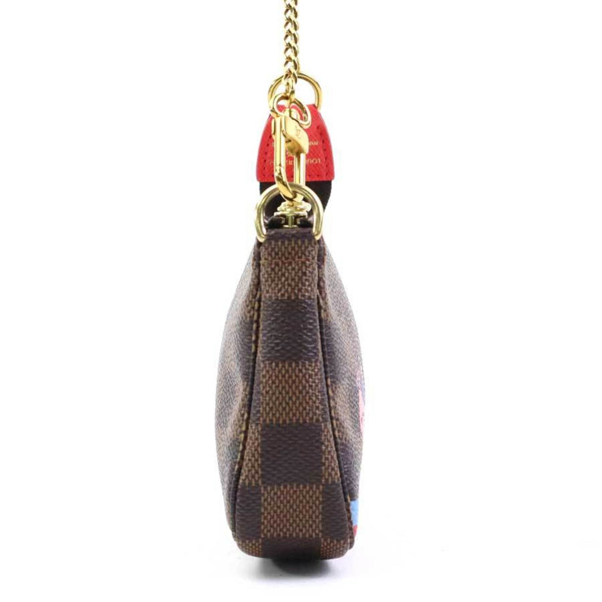 Louis Vuitton Brown Damier Canvas Multi-Color Damier Canvas Handbag Pochette Pouch Shoulder Bag (Pre-Owned)