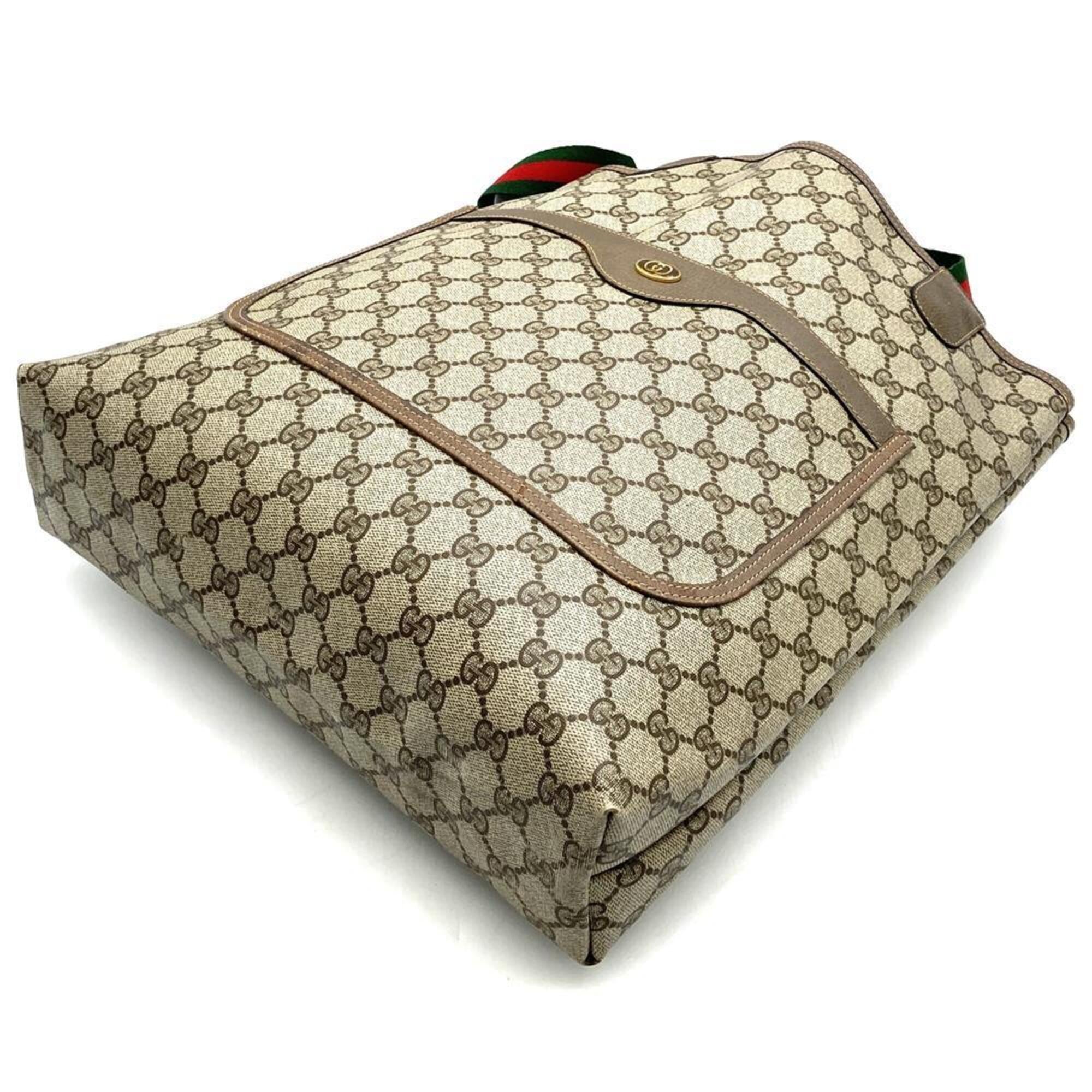 Gucci Brown Gg Supreme Tote Bag (Pre-Owned)