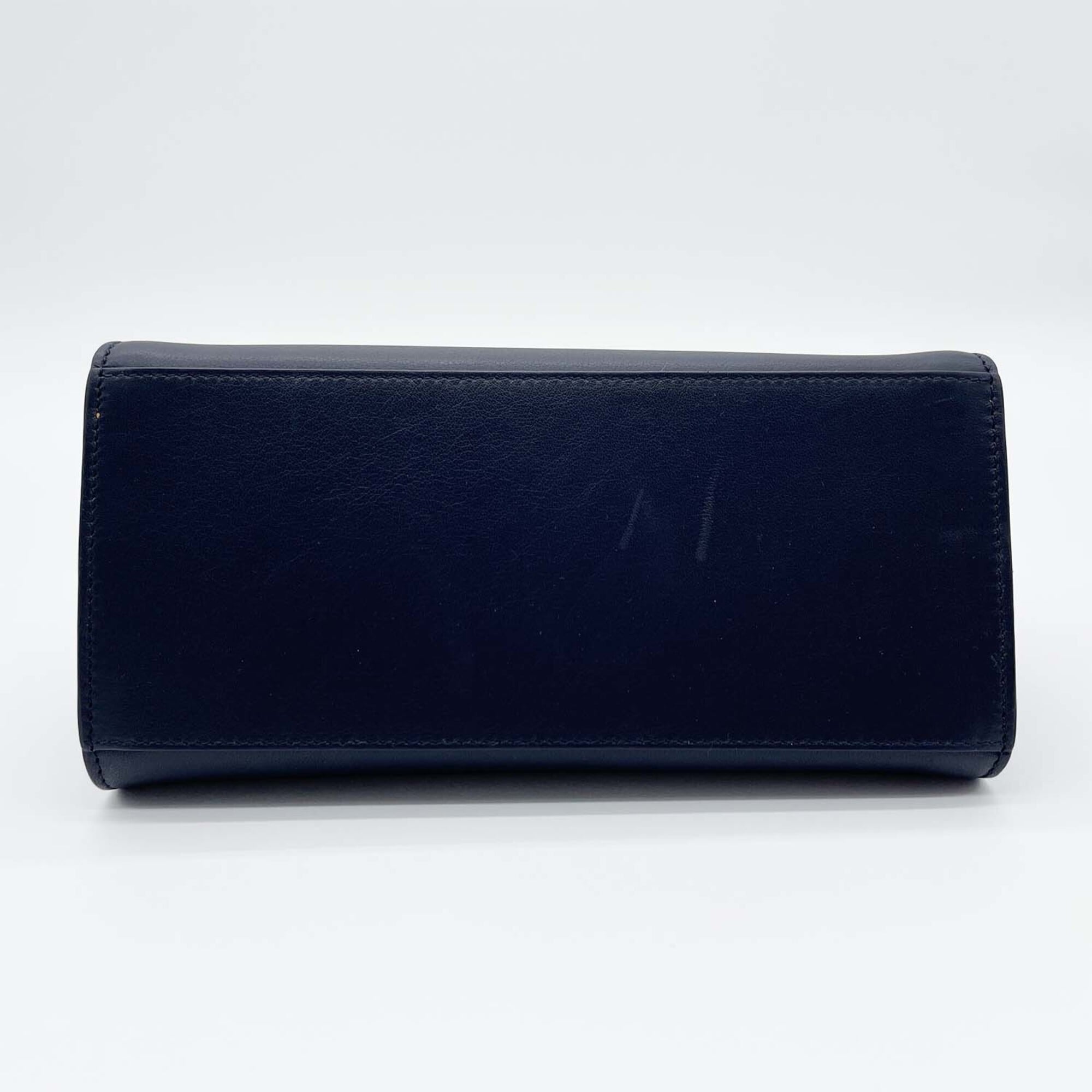 Salvatore Ferragamo Blue Metal Leather Handbag Shoulder Bag (Pre-Owned)