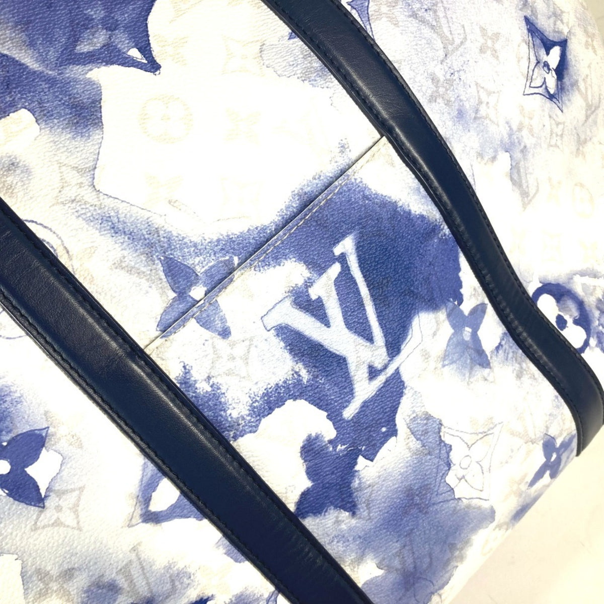 Louis Vuitton Blue White Monogram Shoulder Bag Tote Bag (Pre-Owned)