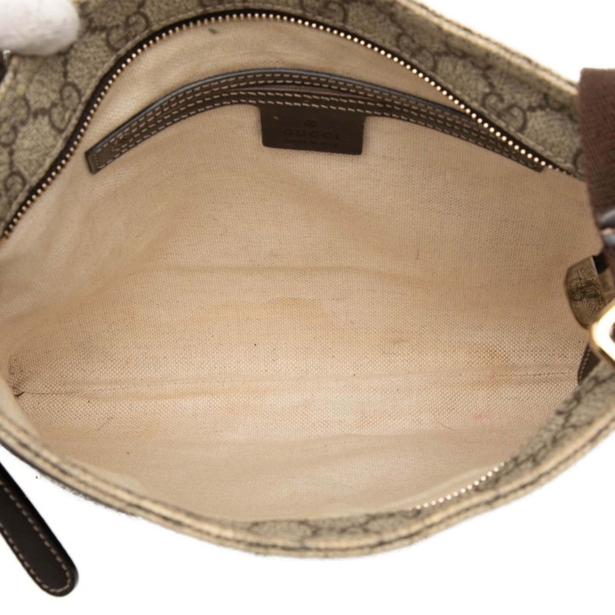 Gucci Beige Brown Pvc Leather Shoulder Bag (Pre-Owned)