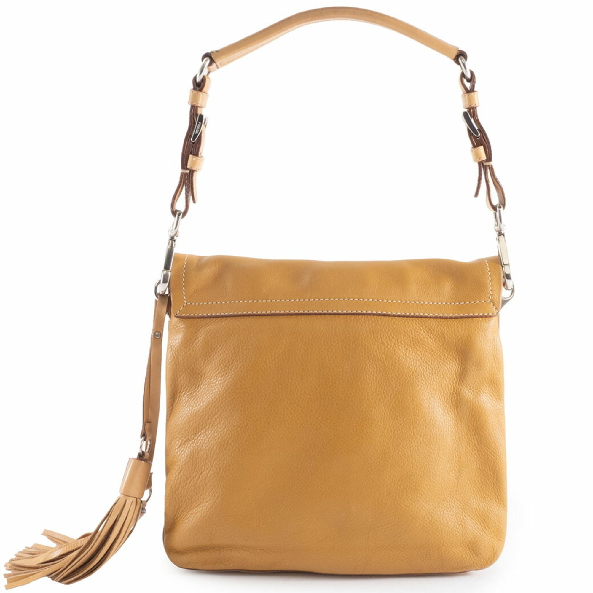Prada Camel Leather Shoulder Bag (Pre-Owned)