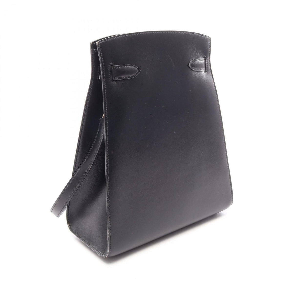 Hermes Black Box Calf Leather Leather Handbag Shoulder Bag (Pre-Owned)