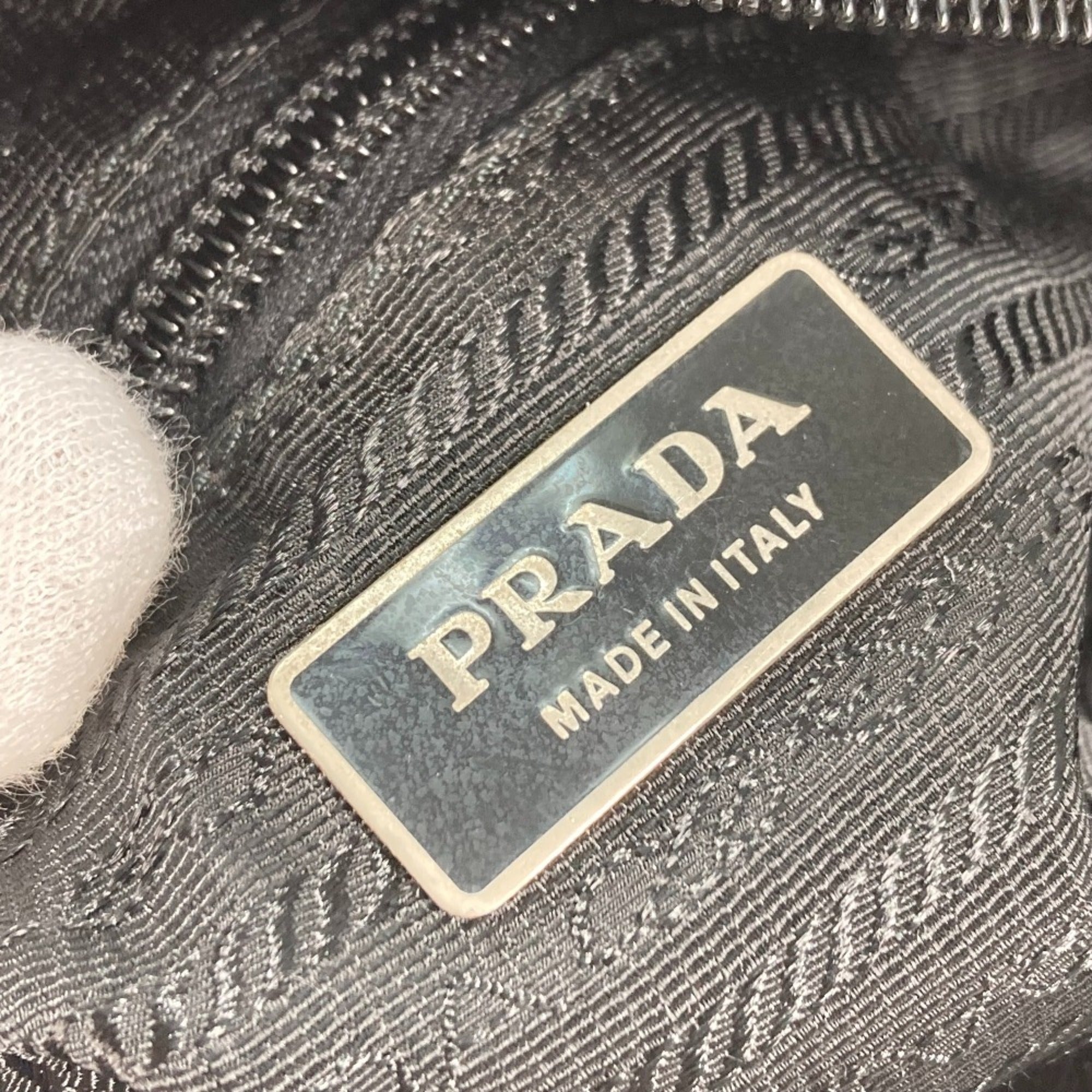 Prada Black Cloth Shoulder Bag (Pre-Owned)