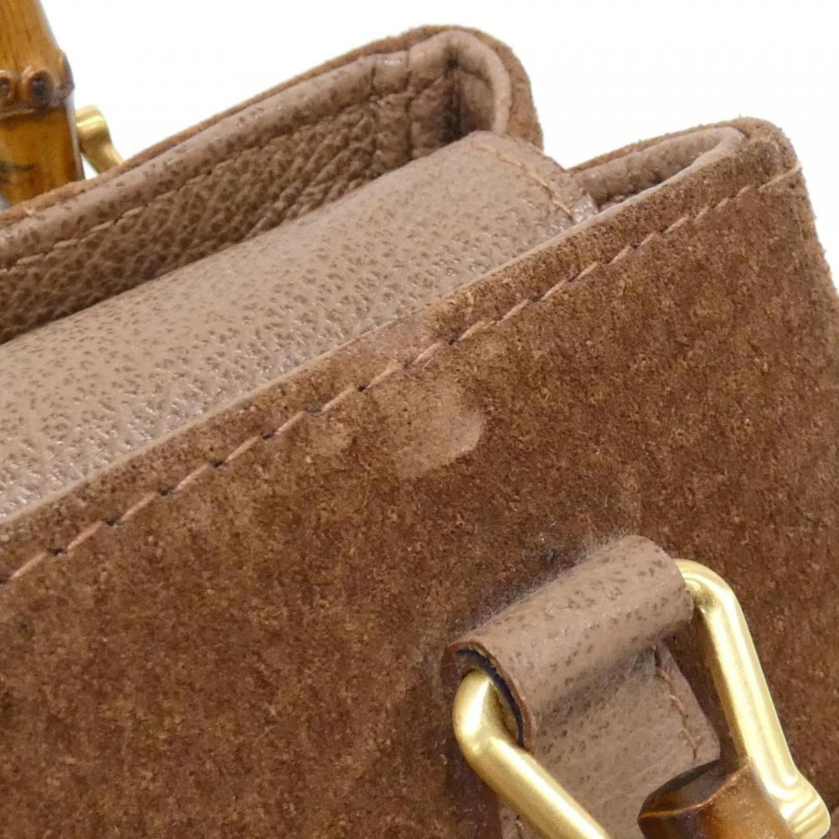 Gucci Brown Suede Handbag (Pre-Owned)