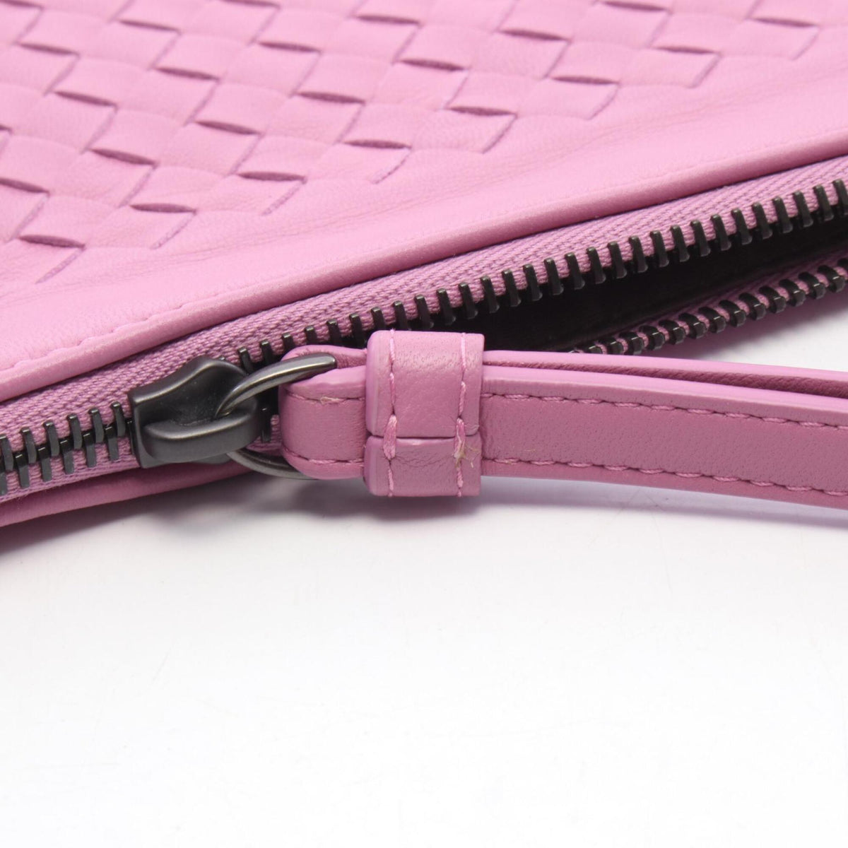 Bottega Veneta Pink Leather Clutch Bag Handbag (Pre-Owned)