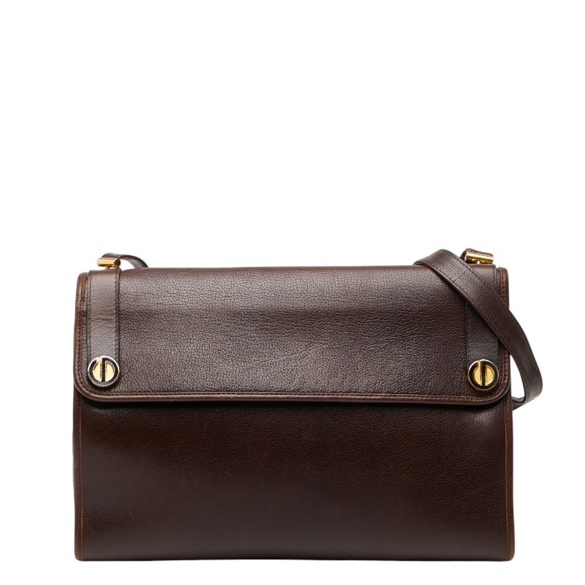 Christian Dior Brown Leather Shoulder Bag (Pre-Owned)