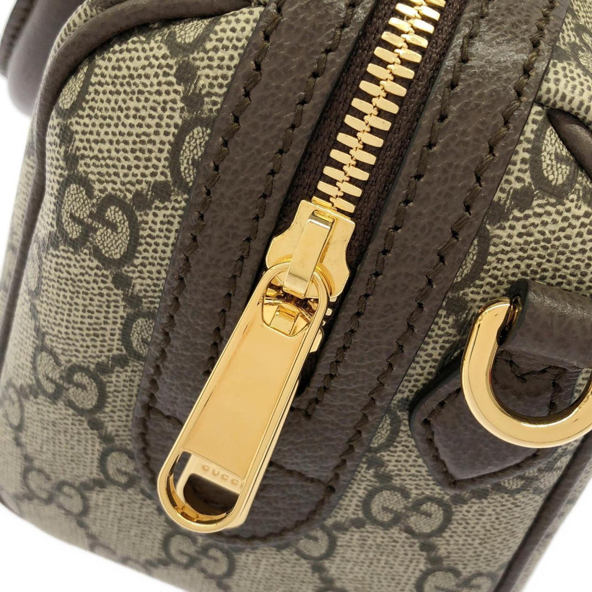 Gucci Beige Brown Gg Supreme Boston Bag (Pre-Owned)