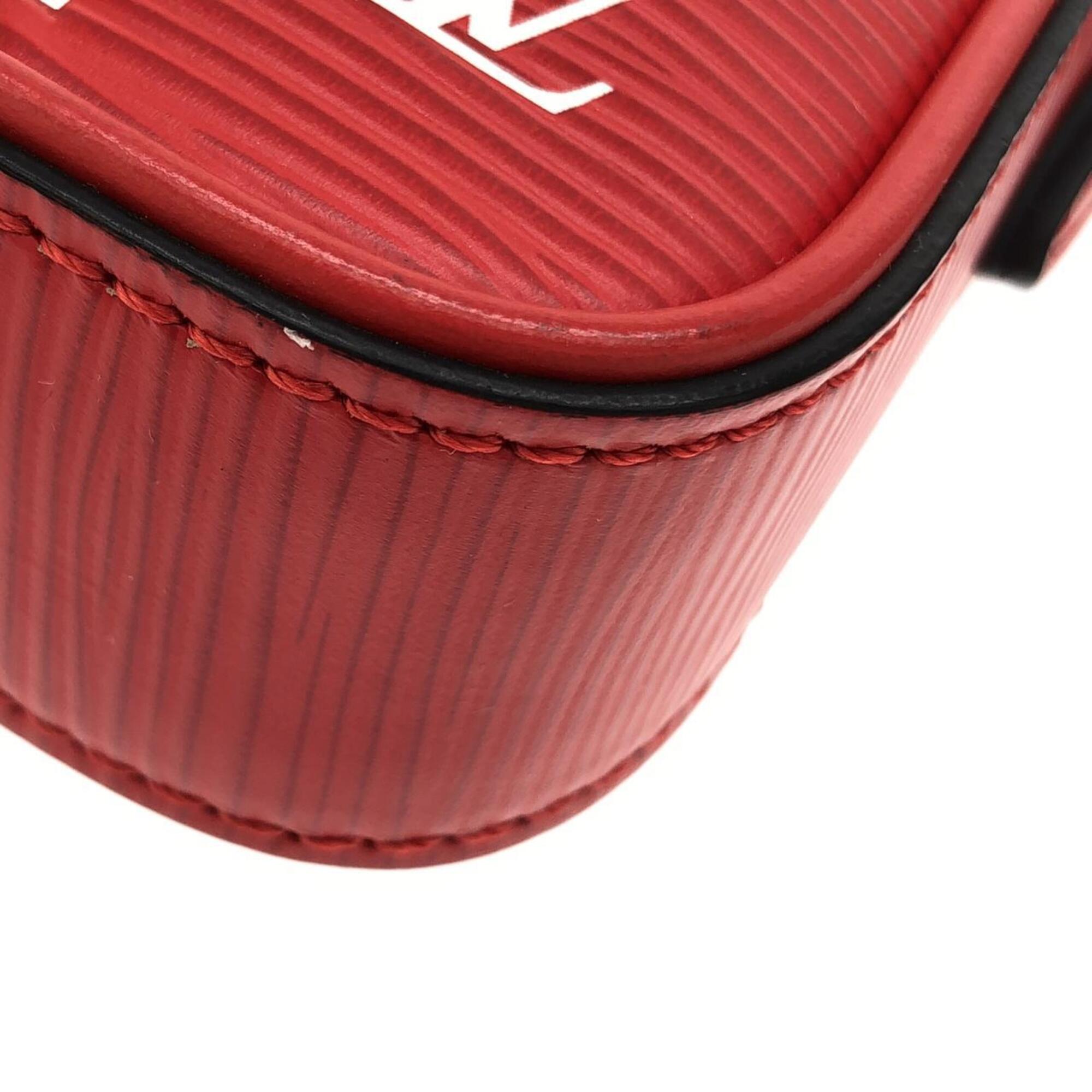 Louis Vuitton Rouge Leather Shoulder Bag (Pre-Owned)