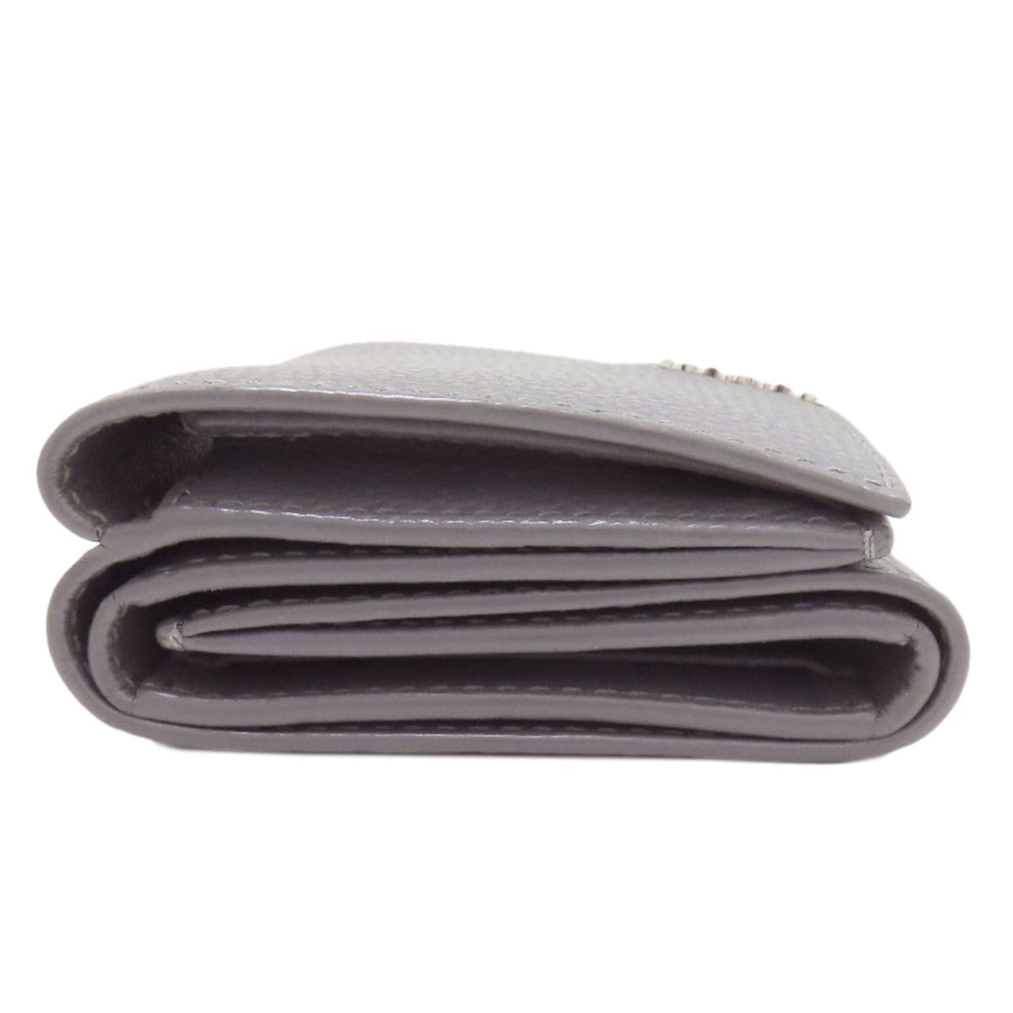 Loewe Gray Leather Wallet (Tri-Fold) (Pre-Owned)